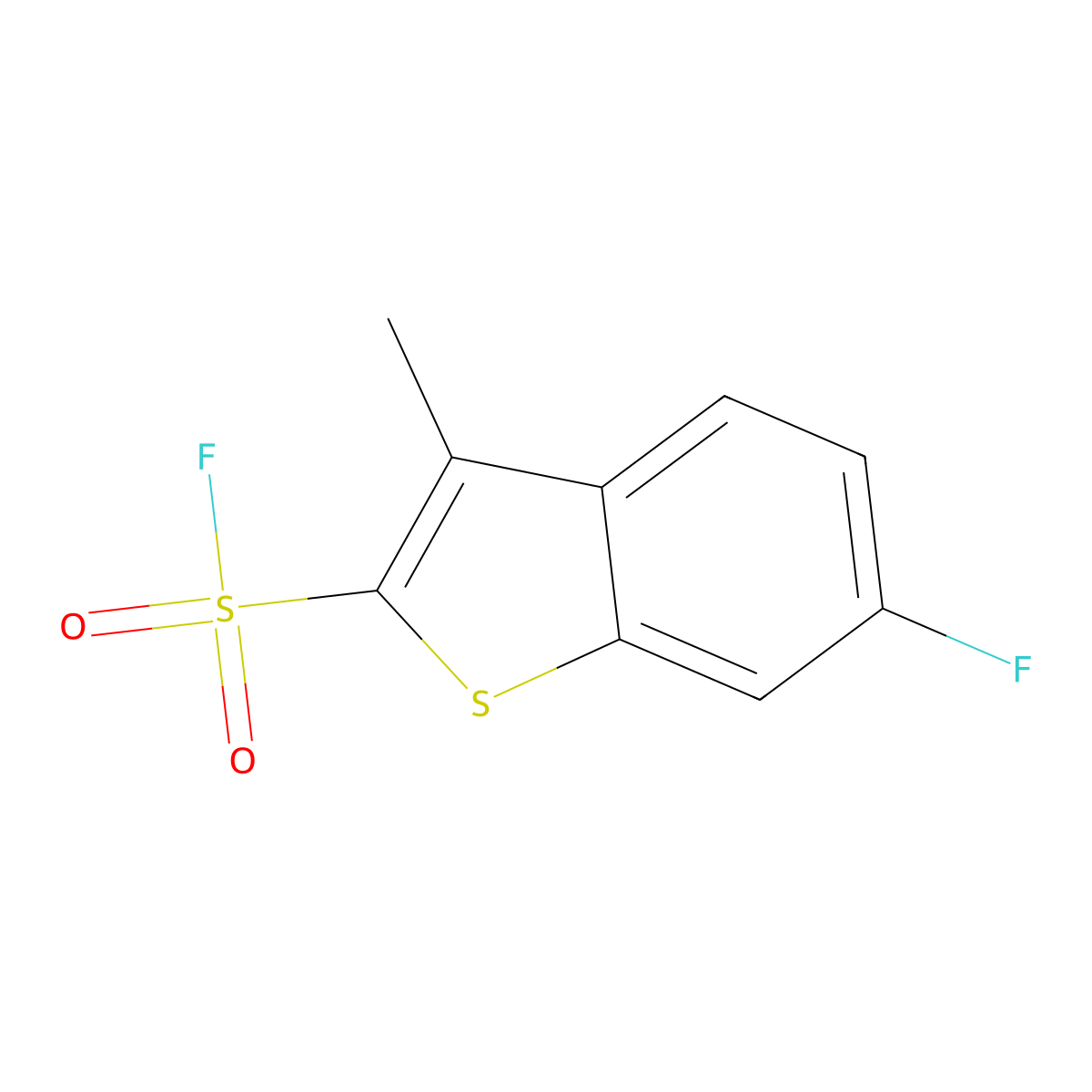 6-Fluoro-3-methyl-1-benzothiophene-2-sulfonyl fluoride molecular structure, CAS 2138419-25-5