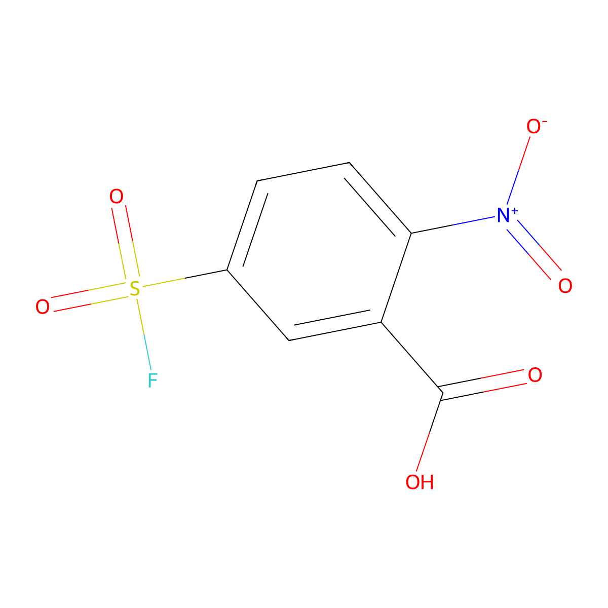 5-(Fluorosulfonyl)-2-nitrobenzoic acid molecular structure, CAS 2138419-30-2