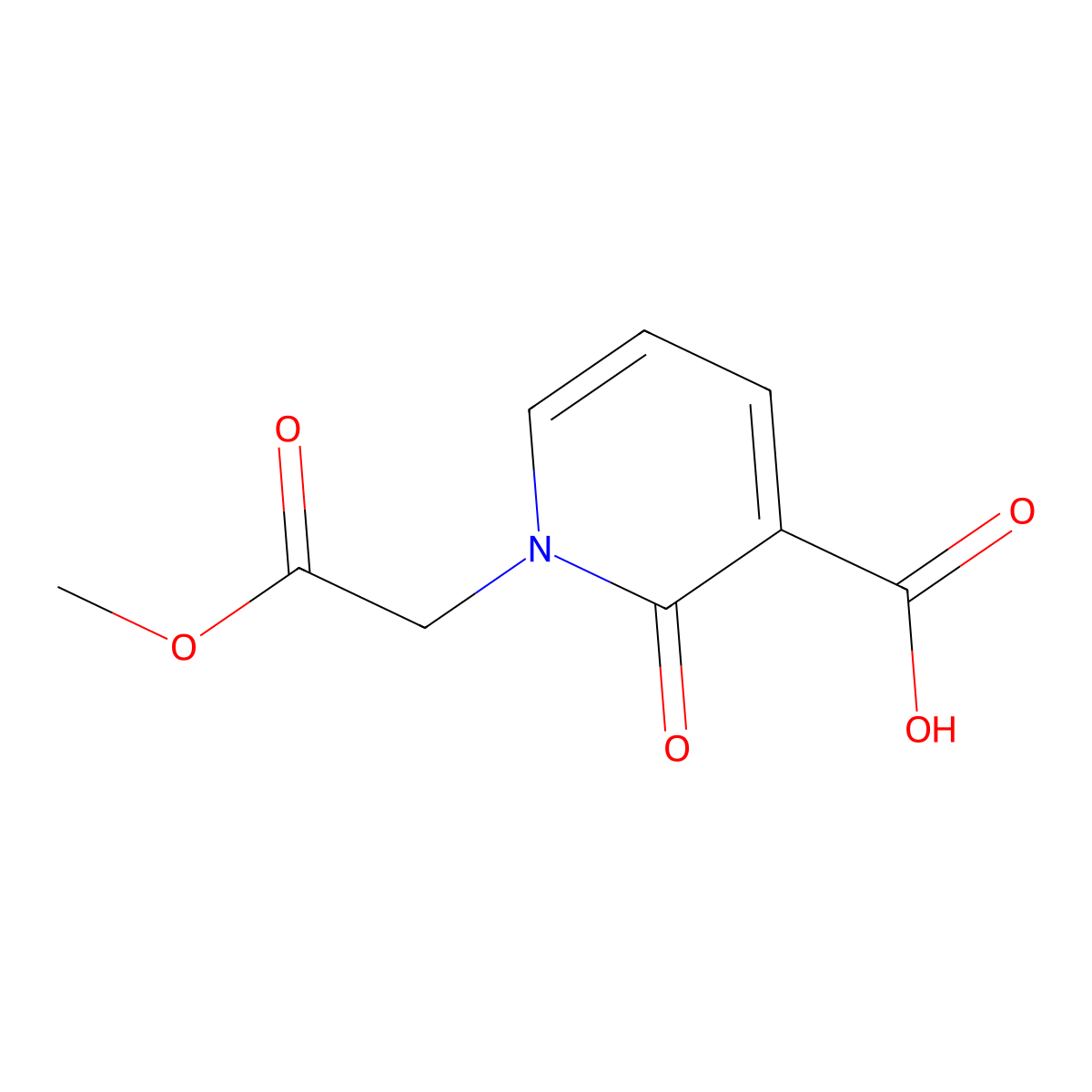 1-(2-Methoxy-2-oxoethyl)-2-oxo-1,2-dihydropyridine-3-carboxylic acid molecular structure, CAS 2138419-44-8