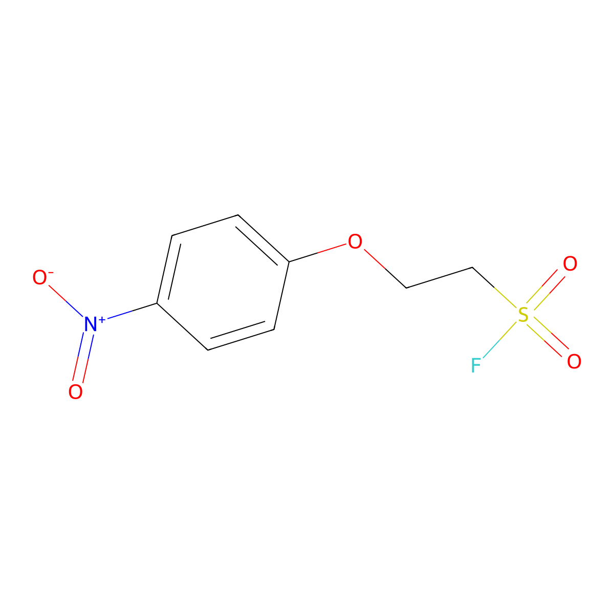 2-(4-Nitrophenoxy)ethane-1-sulfonyl fluoride molecular structure, CAS 2138419-52-8