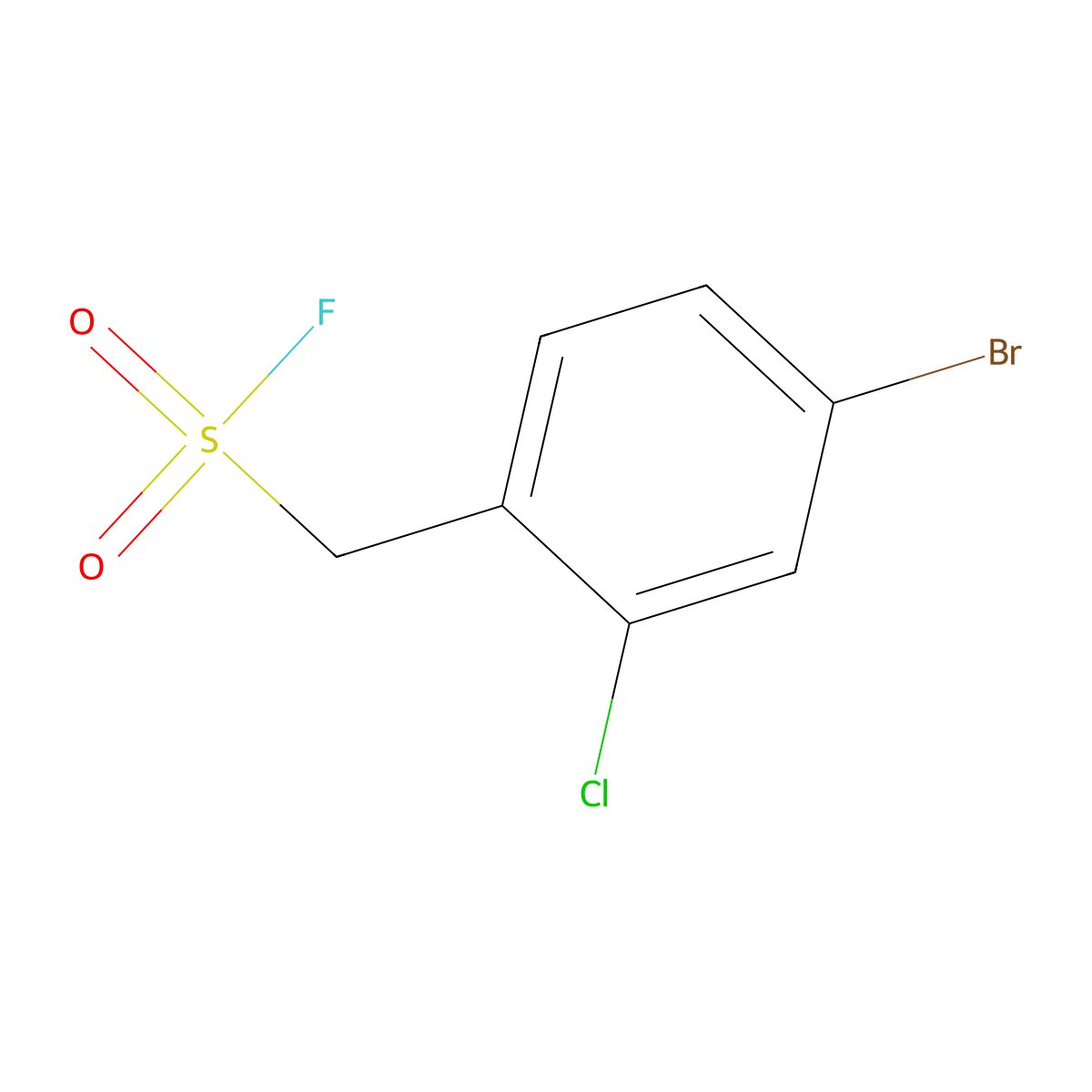 (4-Bromo-2-chlorophenyl)methanesulfonyl fluoride molecular structure, CAS 2138419-59-5