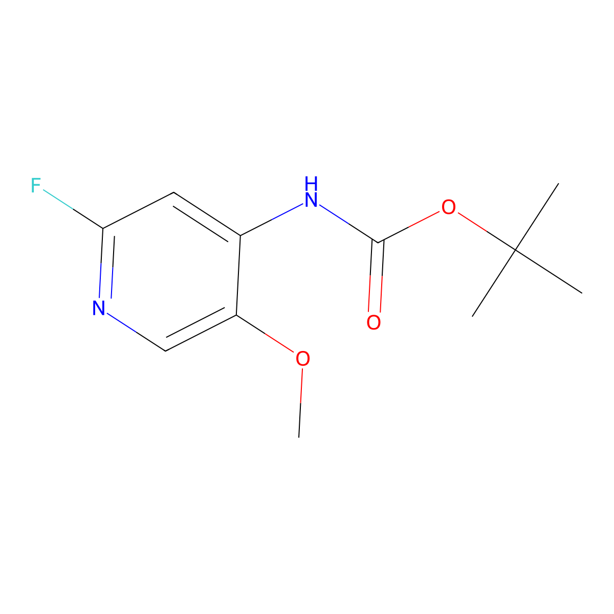 tert-butyl N-(2-fluoro-5-methoxypyridin-4-yl)carbamate molecular structure, CAS 2138420-12-7
