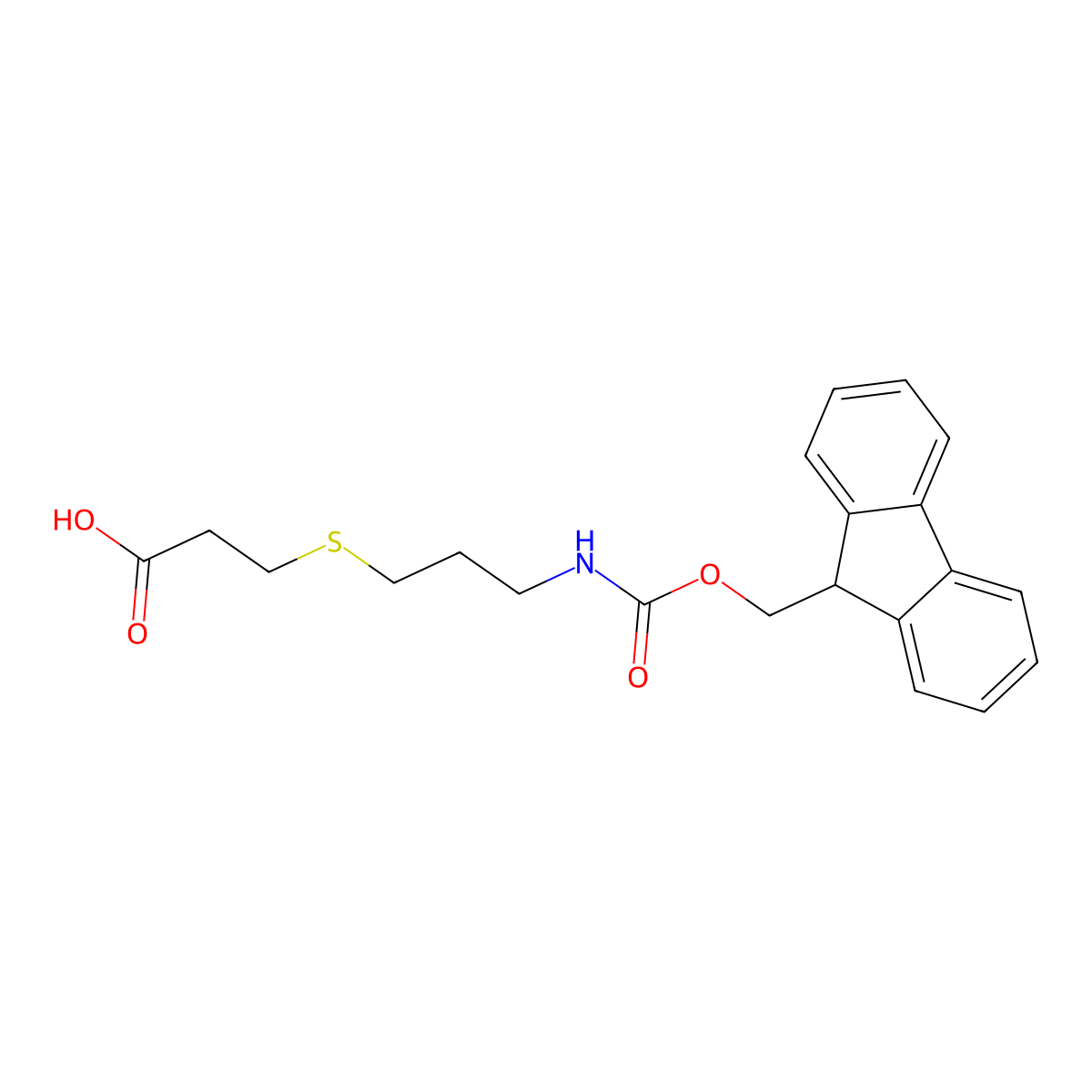 3-{[3-({[(9H-fluoren-9-yl)methoxy]carbonyl}amino)propyl]sulfanyl}propanoic acid molecular structure, CAS 2138420-18-3
