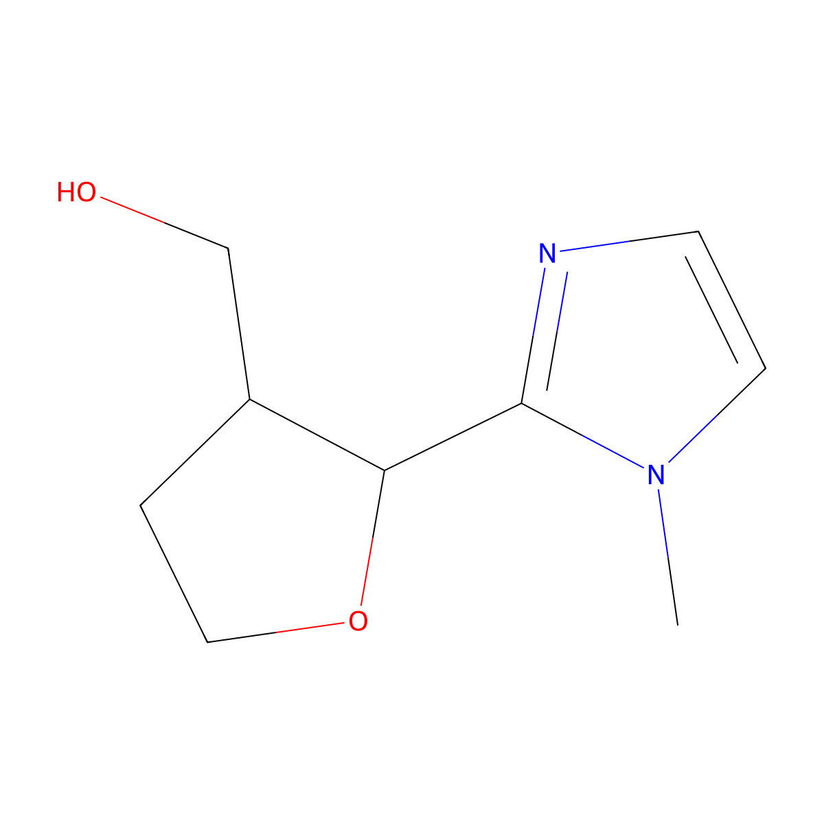 [2-(1-methyl-1H-imidazol-2-yl)oxolan-3-yl]methanol molecular structure, CAS 2138420-37-6