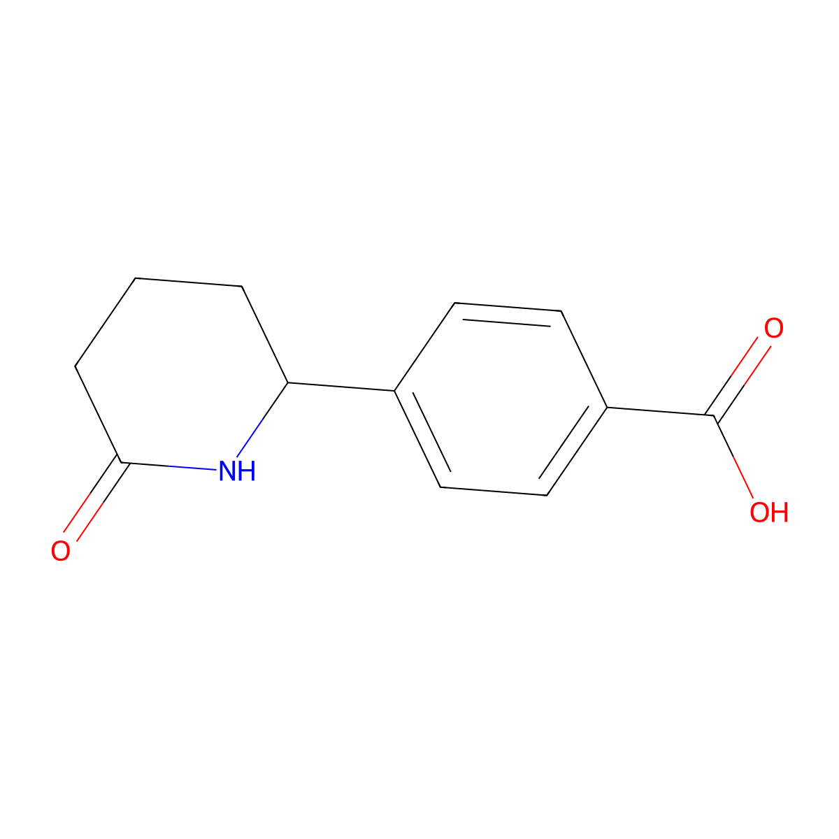 4-(6-Oxopiperidin-2-yl)benzoic acid molecular structure, CAS 2138422-19-0