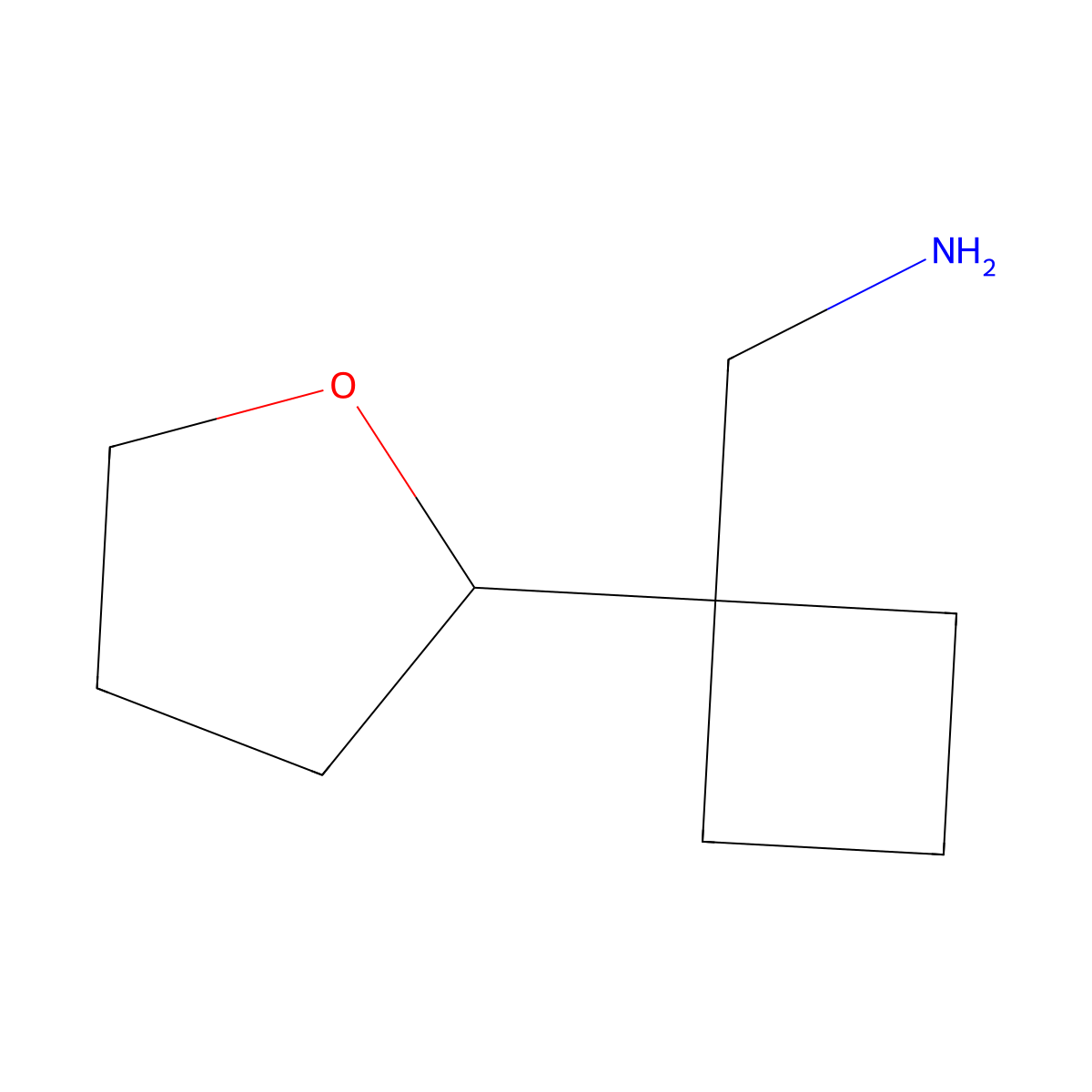 (1-(Oxolan-2-yl)cyclobutyl)methanamine molecular structure, CAS 2138422-32-7