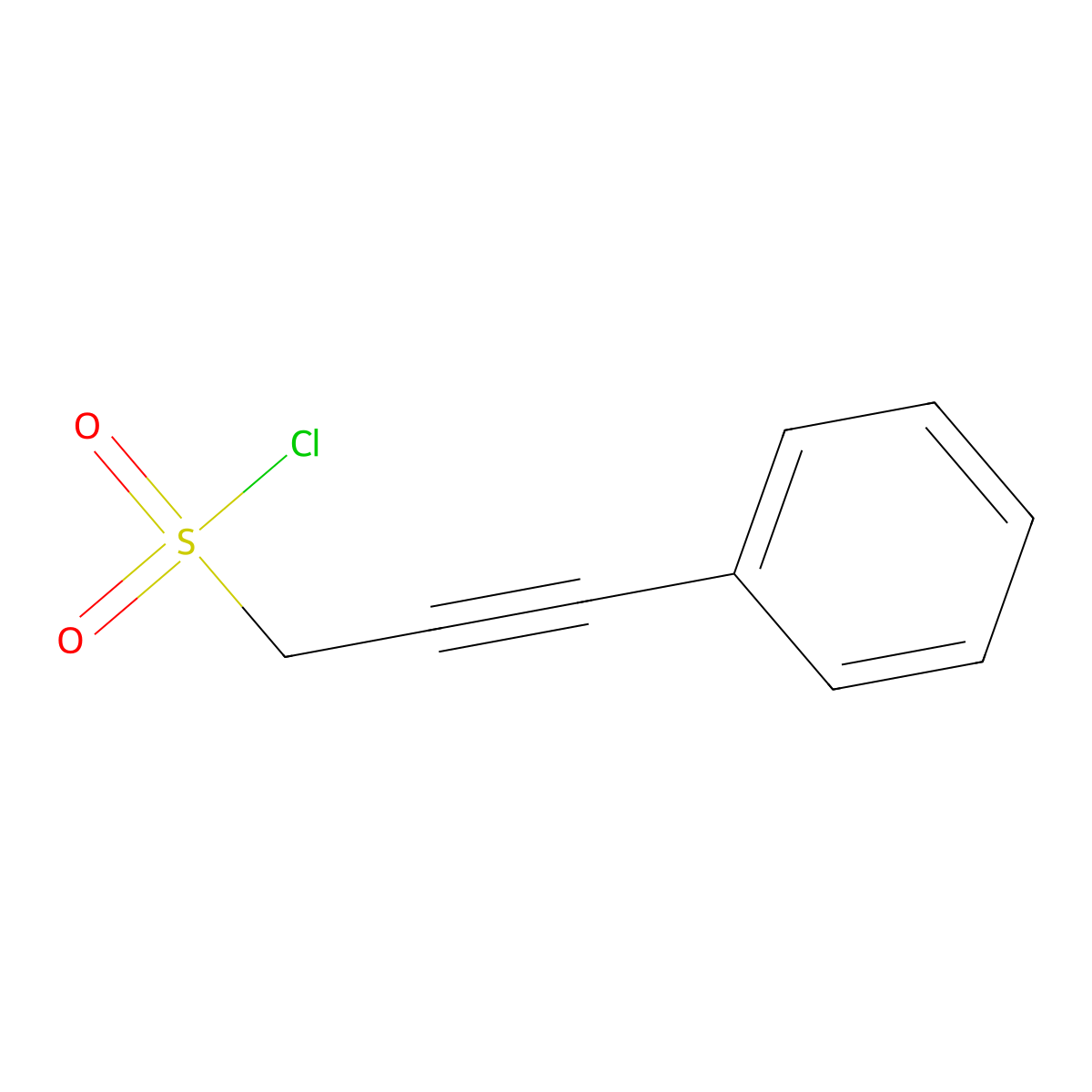 3-Phenylprop-2-yne-1-sulfonyl chloride molecular structure, CAS 2138423-35-3