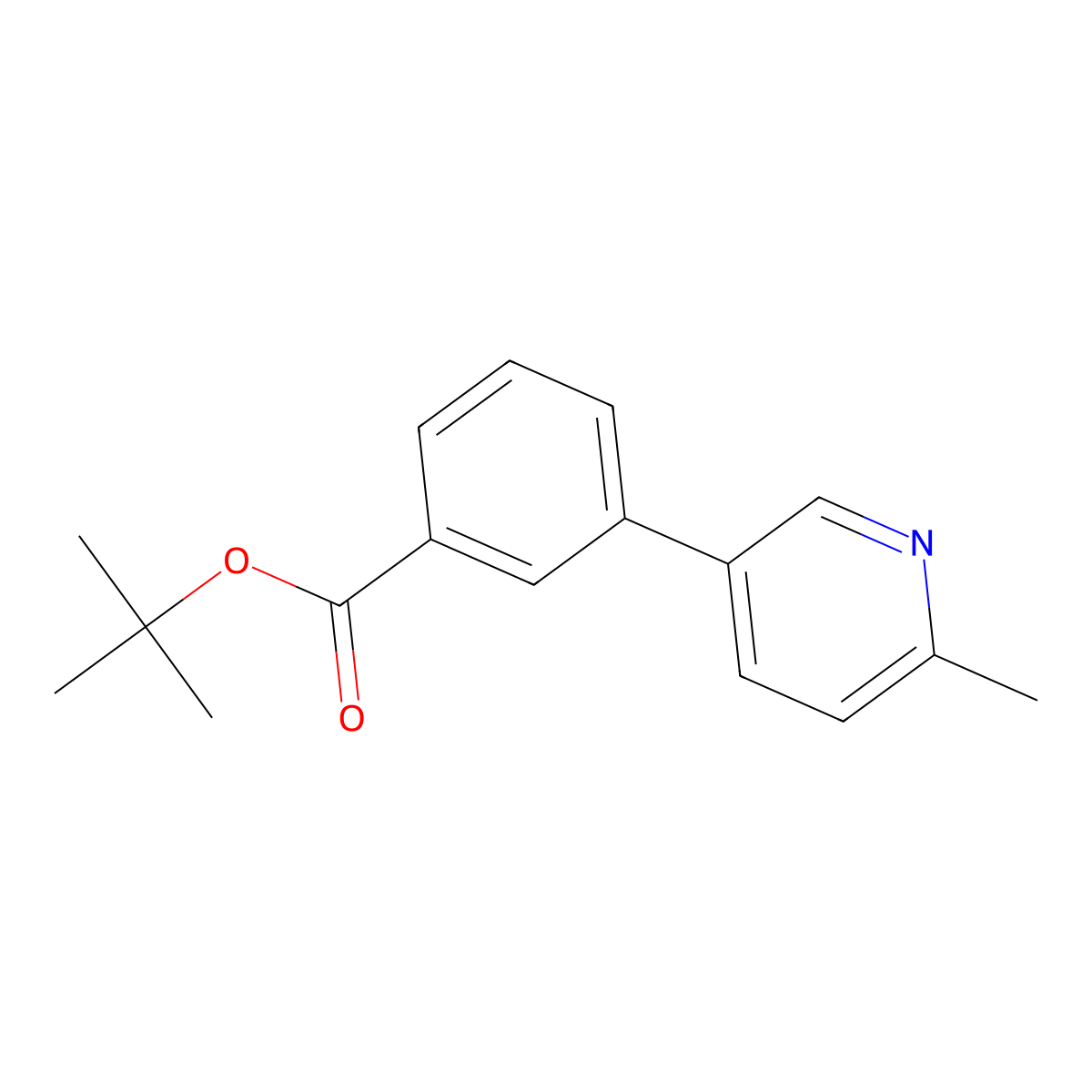 Tert-butyl 3-(6-methylpyridin-3-yl)benzoate molecular structure, CAS 2138424-79-8