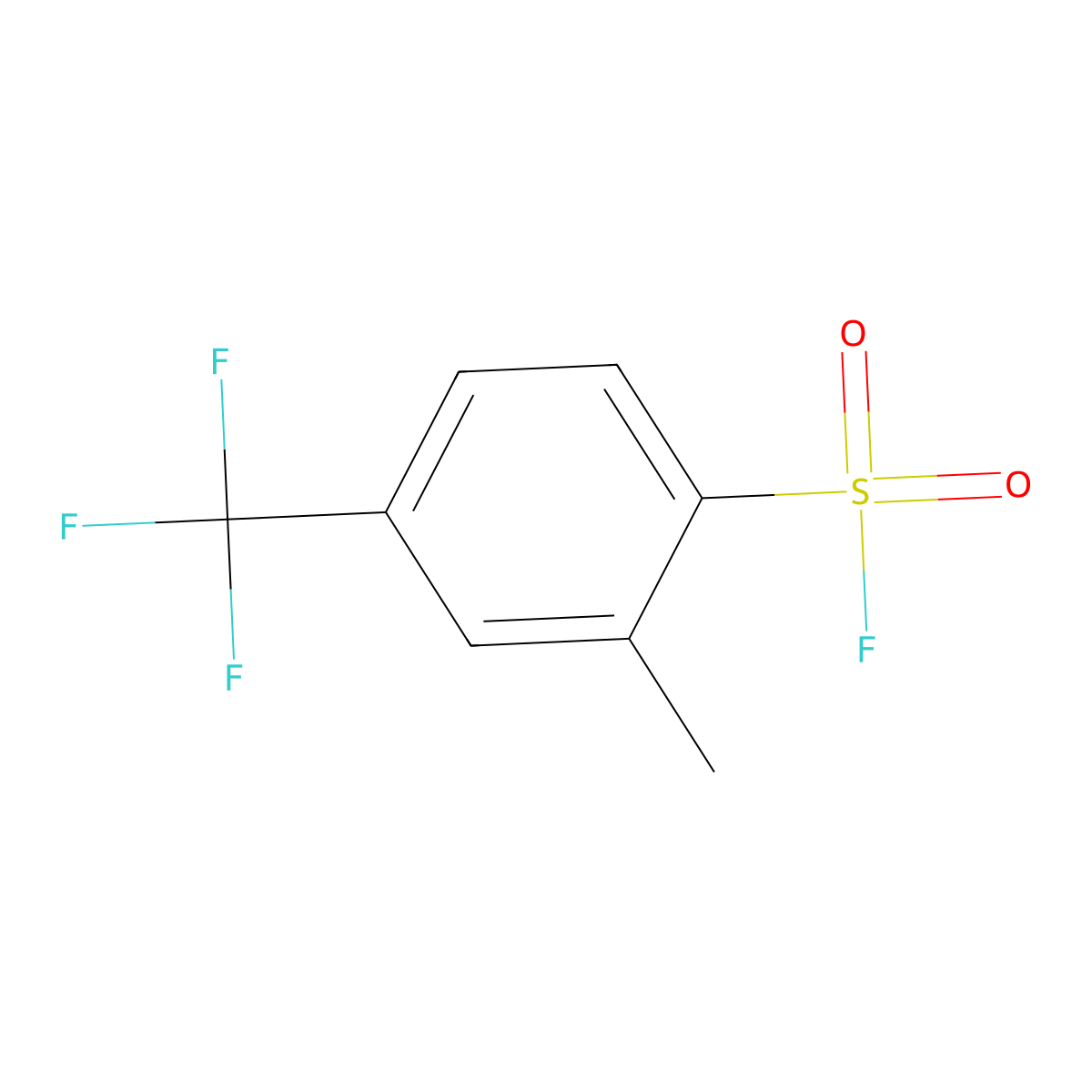 2-Methyl-4-(trifluoromethyl)benzene-1-sulfonyl fluoride molecular structure, CAS 2138424-90-3