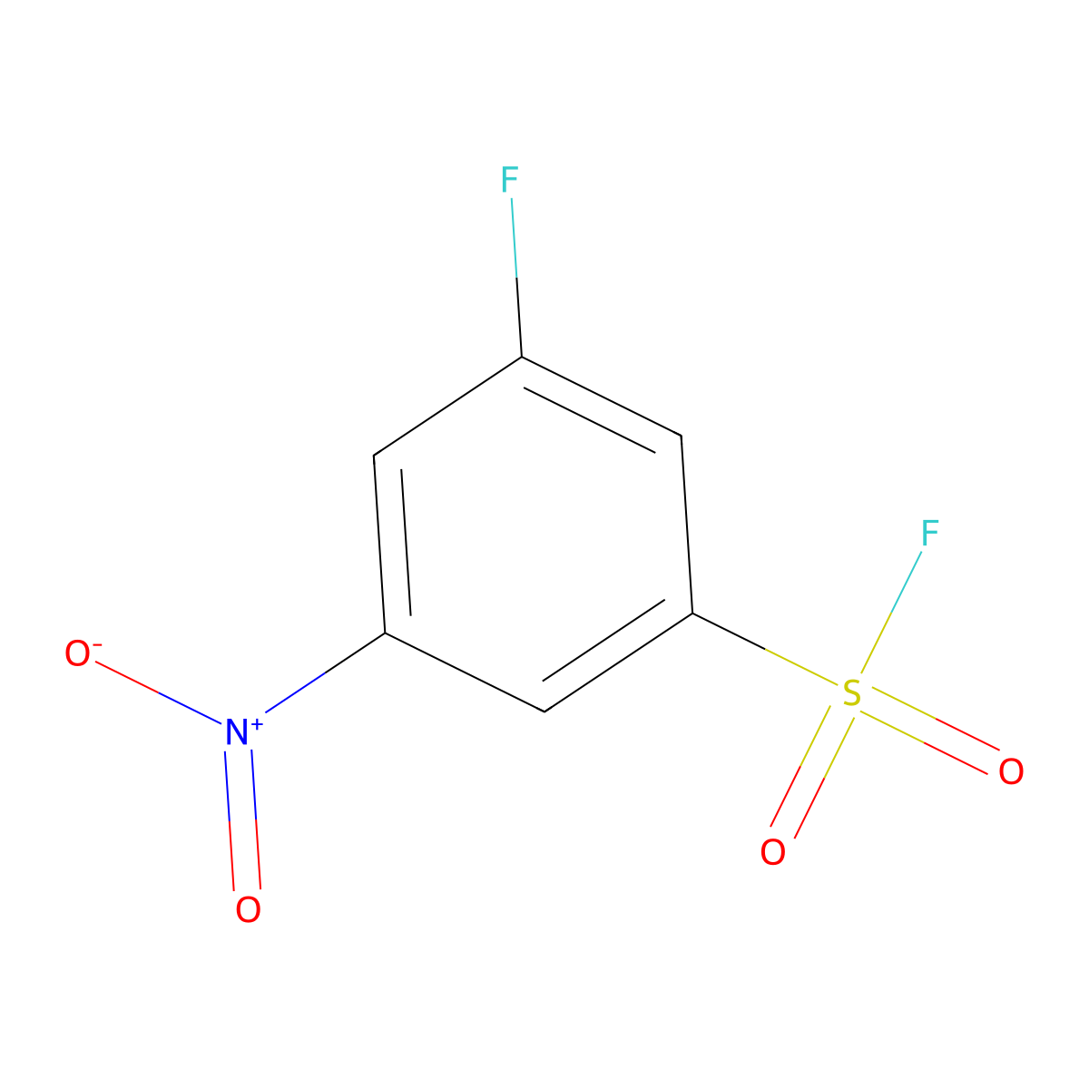 3-Fluoro-5-nitrobenzene-1-sulfonyl fluoride molecular structure, CAS 2138425-09-7