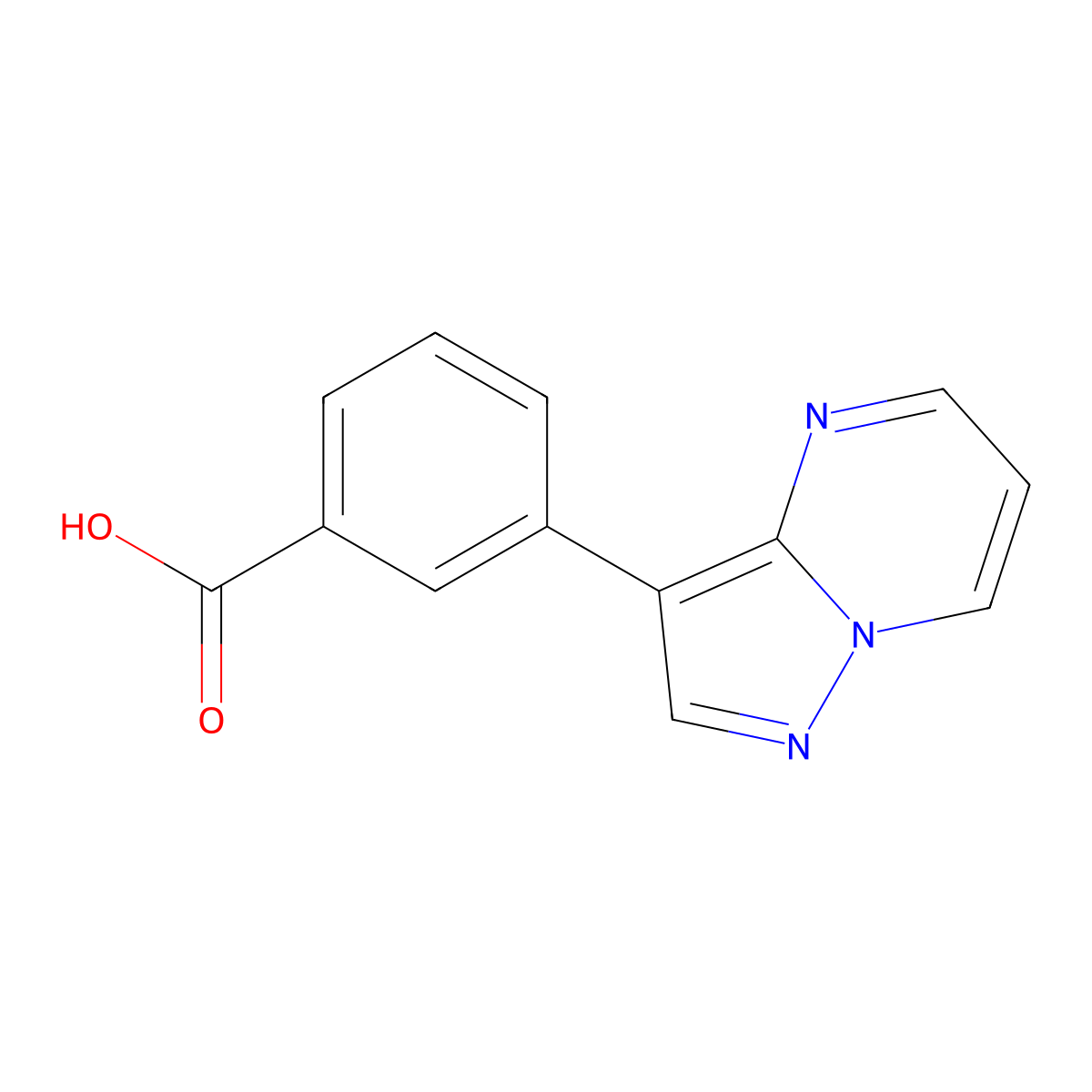 3-{Pyrazolo[1,5-a]pyrimidin-3-yl}benzoic acid molecular structure, CAS 2138425-20-2