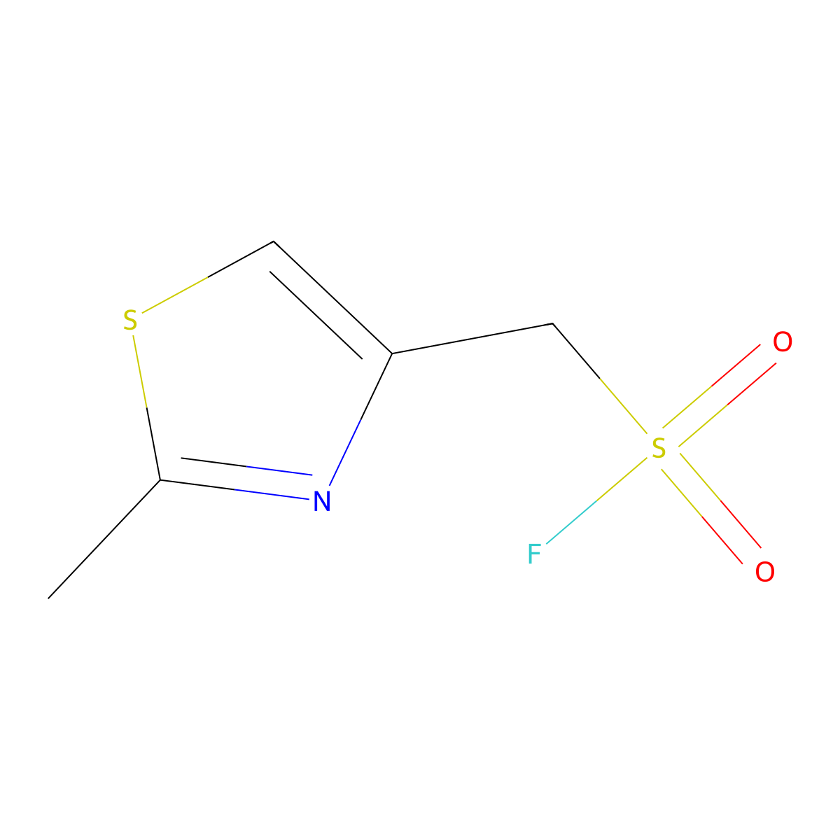 (2-Methyl-1,3-thiazol-4-yl)methanesulfonyl fluoride molecular structure, CAS 2138425-24-6