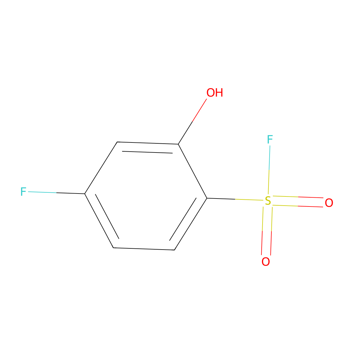 4-Fluoro-2-hydroxybenzene-1-sulfonyl fluoride molecular structure, CAS 2138425-52-0