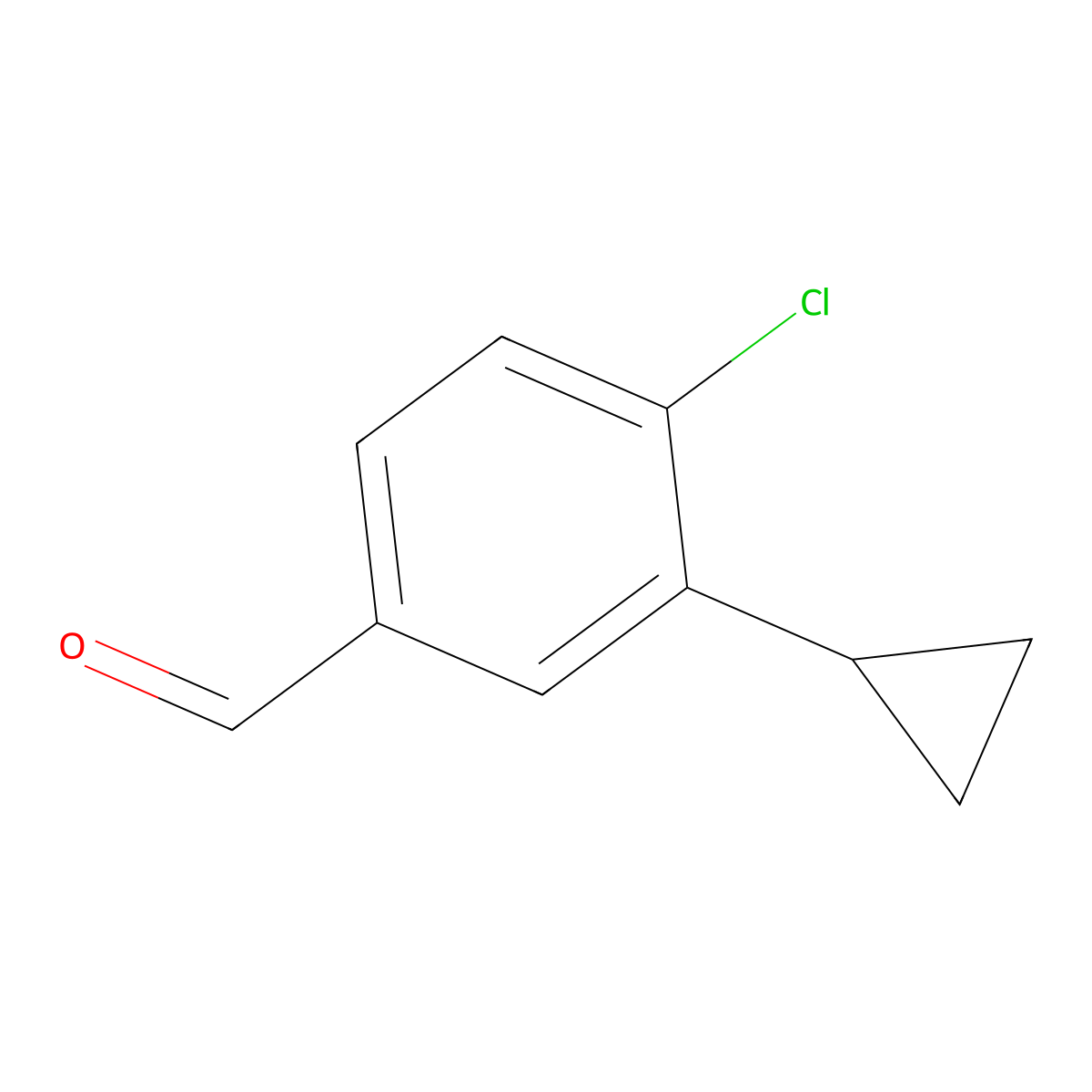 4-Chloro-3-cyclopropylbenzaldehyde molecular structure, CAS 2138426-54-5