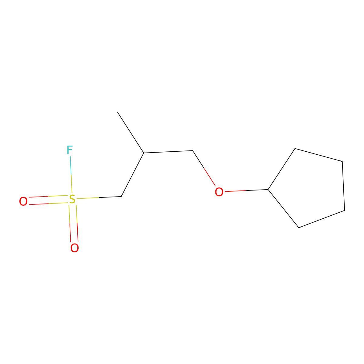 3-(Cyclopentyloxy)-2-methylpropane-1-sulfonyl fluoride molecular structure, CAS 2138426-88-5