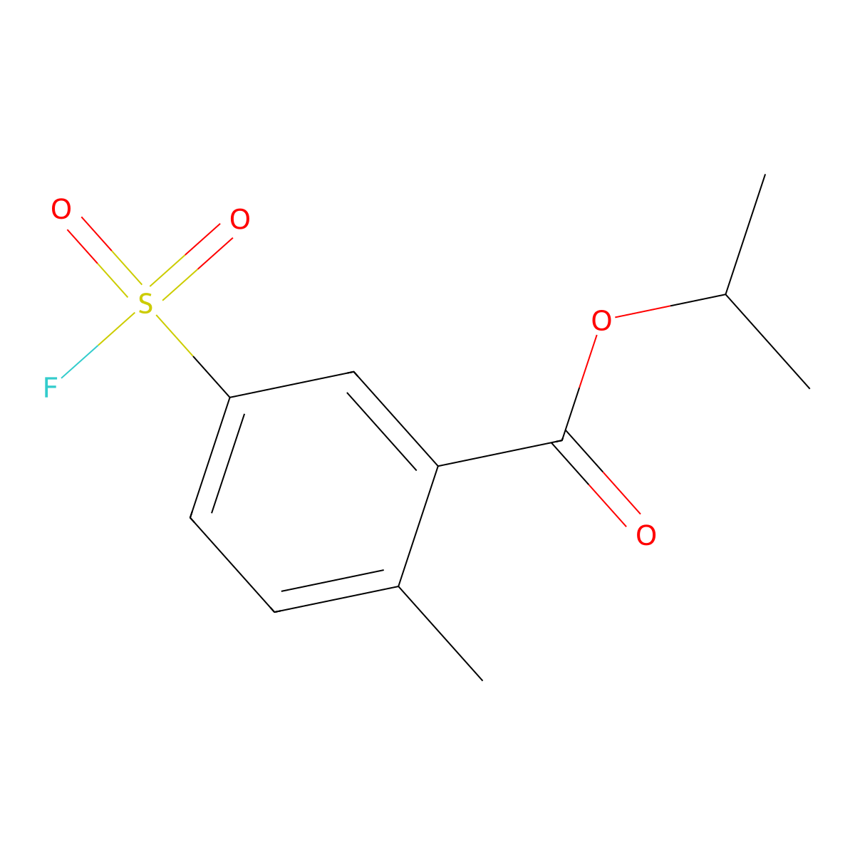 Propan-2-yl 5-(fluorosulfonyl)-2-methylbenzoate molecular structure, CAS 2138426-99-8