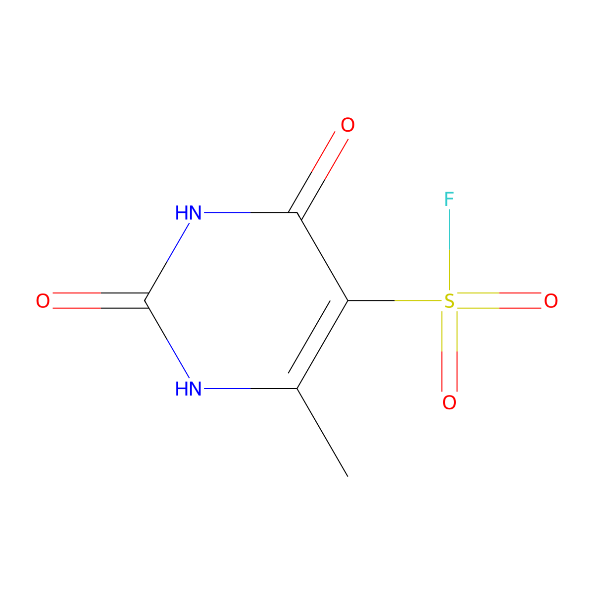 6-Methyl-2,4-dioxo-1,2,3,4-tetrahydropyrimidine-5-sulfonyl fluoride molecular structure, CAS 2138427-45-7