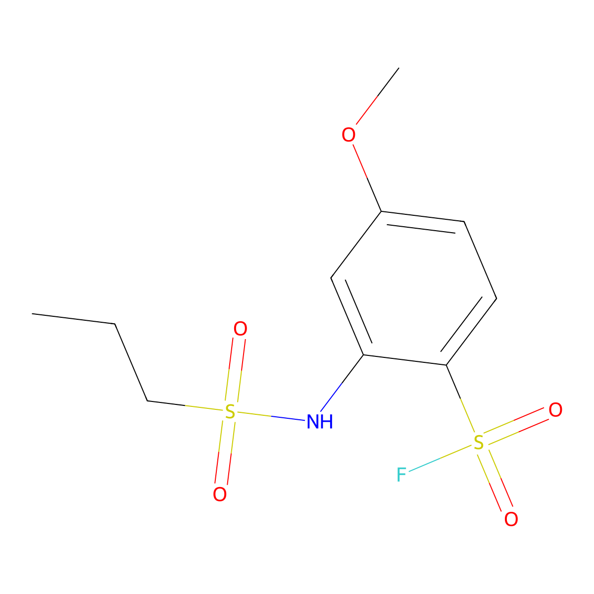4-Methoxy-2-(propane-1-sulfonamido)benzene-1-sulfonyl fluoride molecular structure, CAS 2138427-89-9