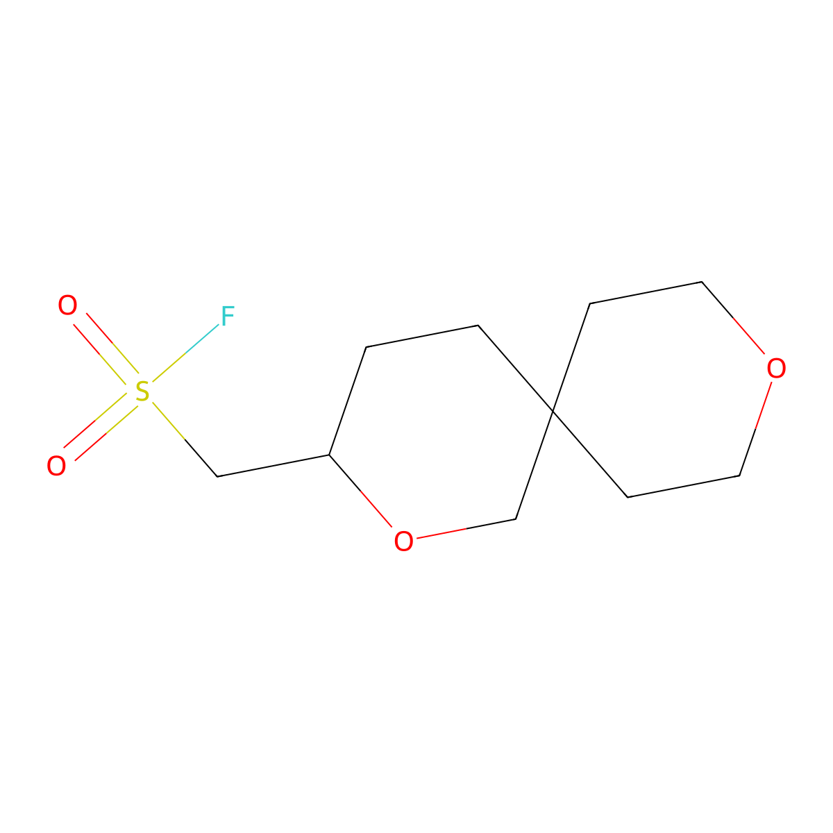 {2,9-Dioxaspiro[5.5]undecan-3-yl}methanesulfonyl fluoride molecular structure, CAS 2138428-22-3