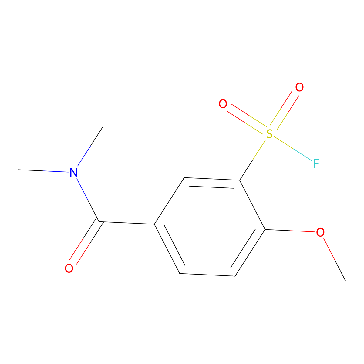 5-(Dimethylcarbamoyl)-2-methoxybenzene-1-sulfonyl fluoride molecular structure, CAS 2138428-33-6