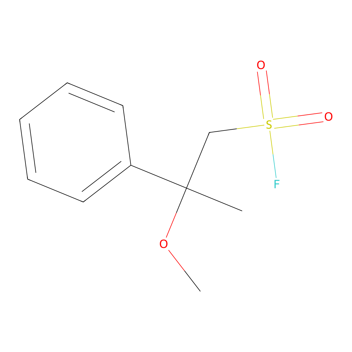 2-Methoxy-2-phenylpropane-1-sulfonyl fluoride molecular structure, CAS 2138429-29-3