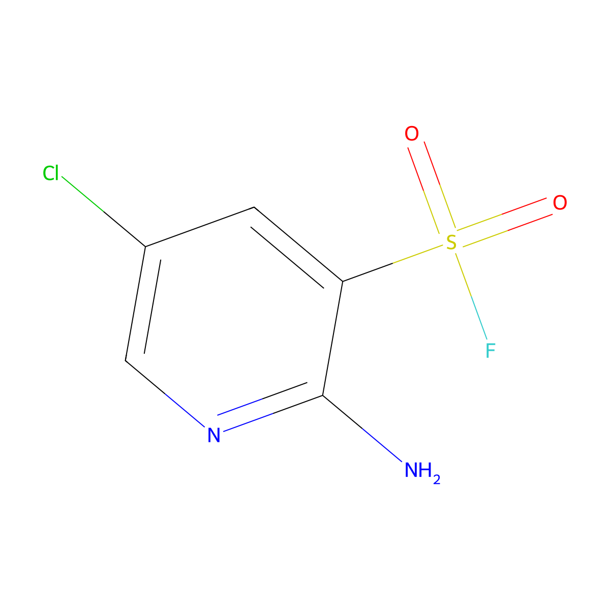 2-Amino-5-chloropyridine-3-sulfonyl fluoride molecular structure, CAS 2138429-52-2