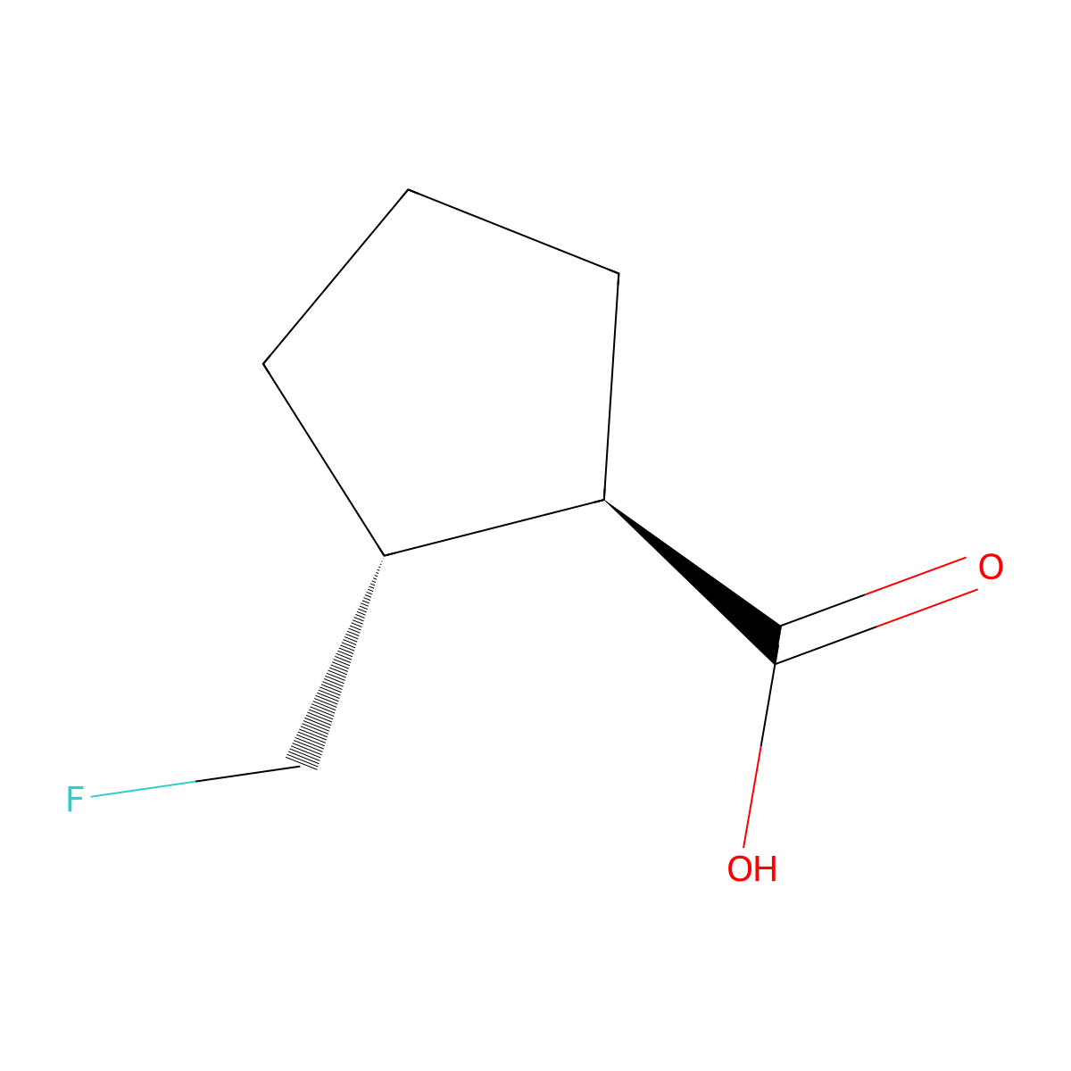 rac-(1R,2R)-2-(fluoromethyl)cyclopentane-1-carboxylic acid molecular structure, CAS 2138429-76-0