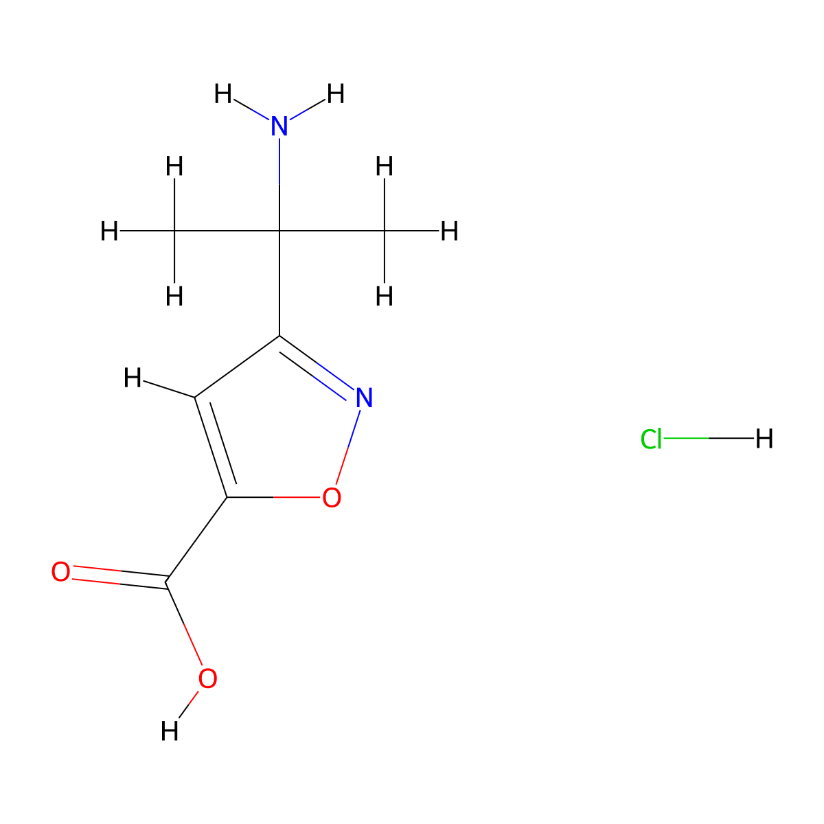 3-(2-Aminopropan-2-yl)-1,2-oxazole-5-carboxylic acid hydrochloride molecular structure, CAS 2138430-39-2