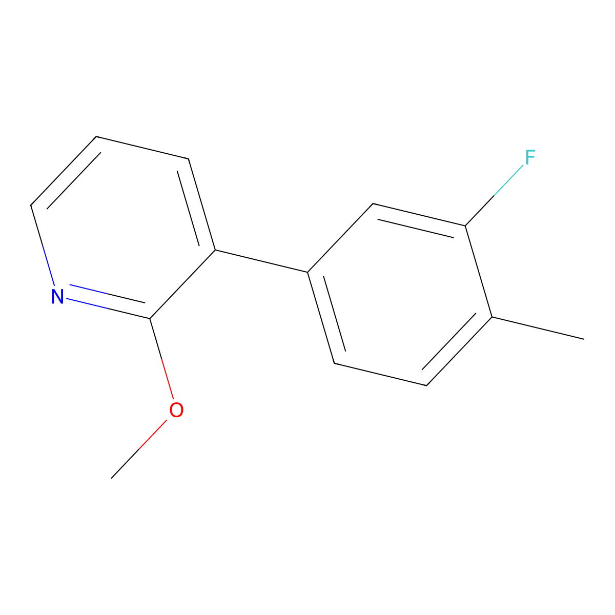 3-(3-Fluoro-4-methylphenyl)-2-methoxypyridine molecular structure, CAS 2138430-50-7