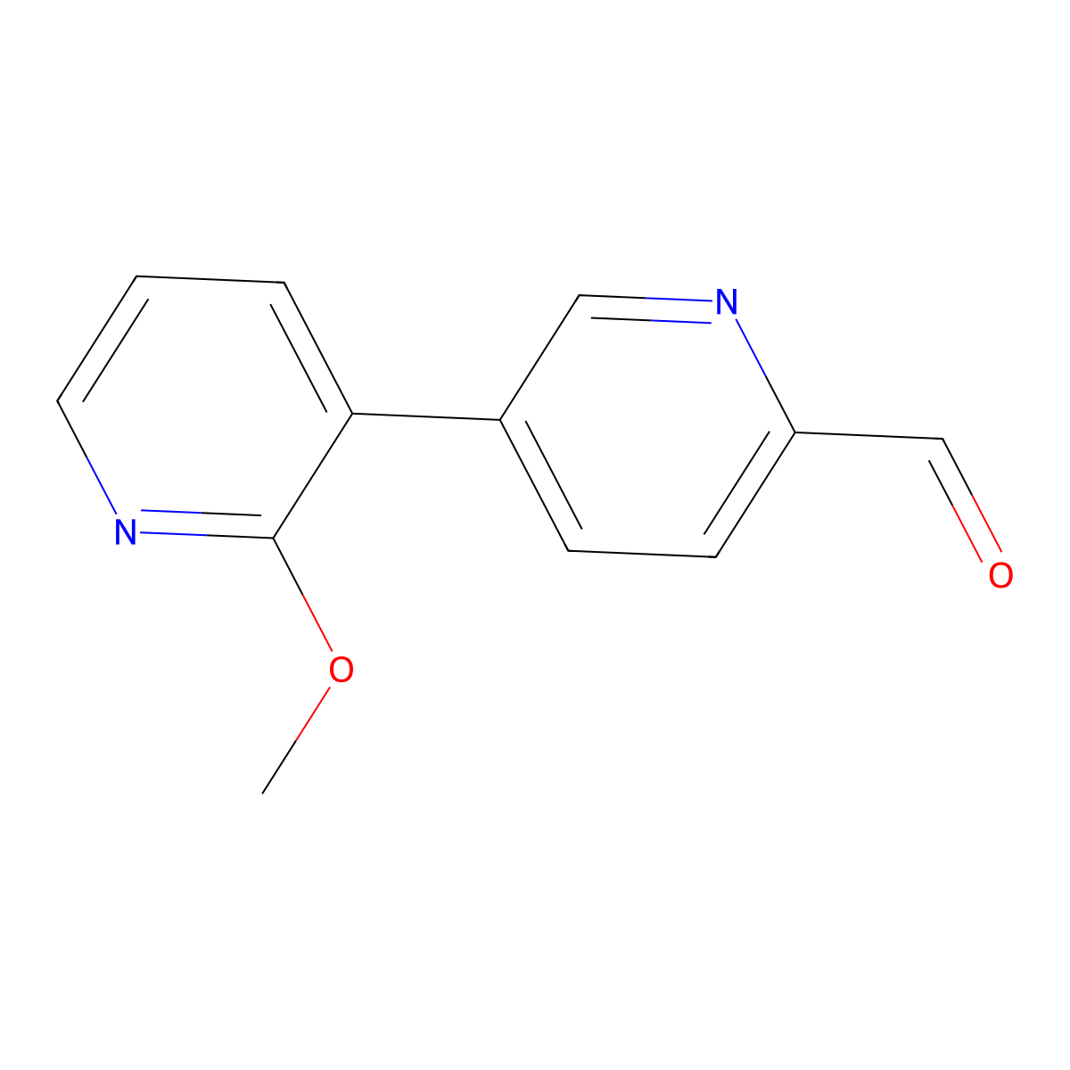 5-(2-Methoxypyridin-3-yl)pyridine-2-carbaldehyde molecular structure, CAS 2138430-57-4