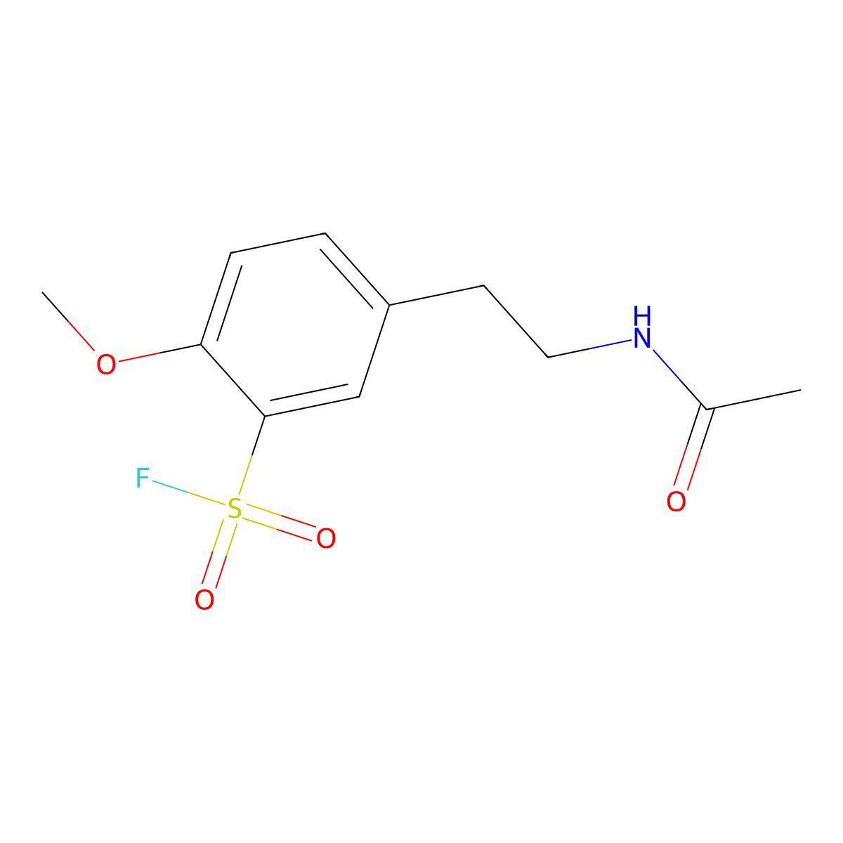 5-(2-Acetamidoethyl)-2-methoxybenzene-1-sulfonyl fluoride molecular structure, CAS 2138433-51-7