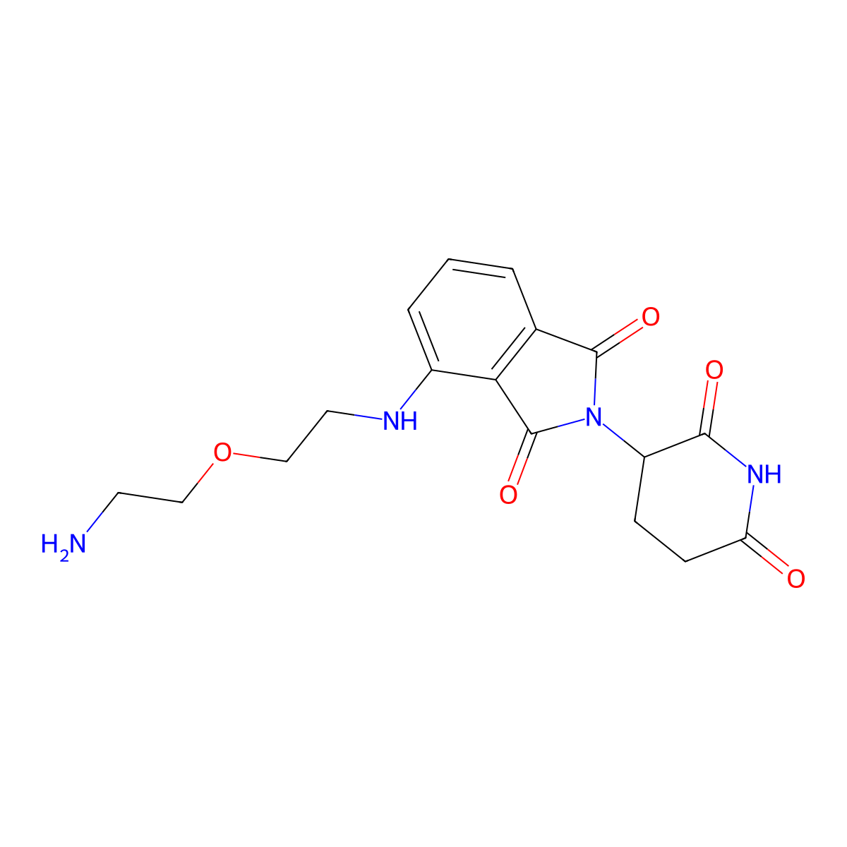 4-((2-(2-Aminoethoxy)ethyl)amino)-2-(2,6-dioxopiperidin-3-yl)isoindoline-1,3-dione molecular structure, CAS 2138439-12-8