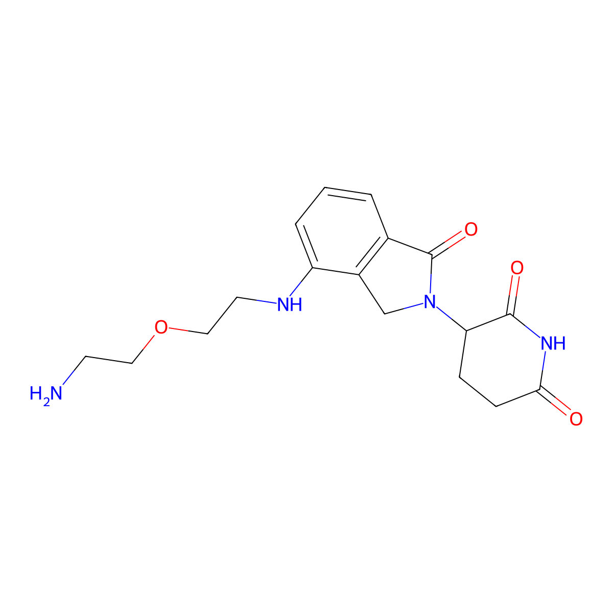 3-(4-{[2-(2-aminoethoxy)ethyl]amino}-1-oxo-2,3-dihydro-1H-isoindol-2-yl)piperidine-2,6-dione molecular structure, CAS 2138439-15-1