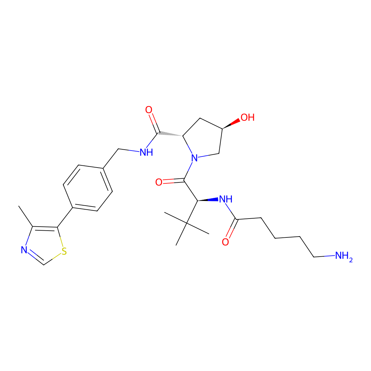 (S,R,S)-Ahpc-C4-NH2 molecular structure, CAS 2138439-53-7