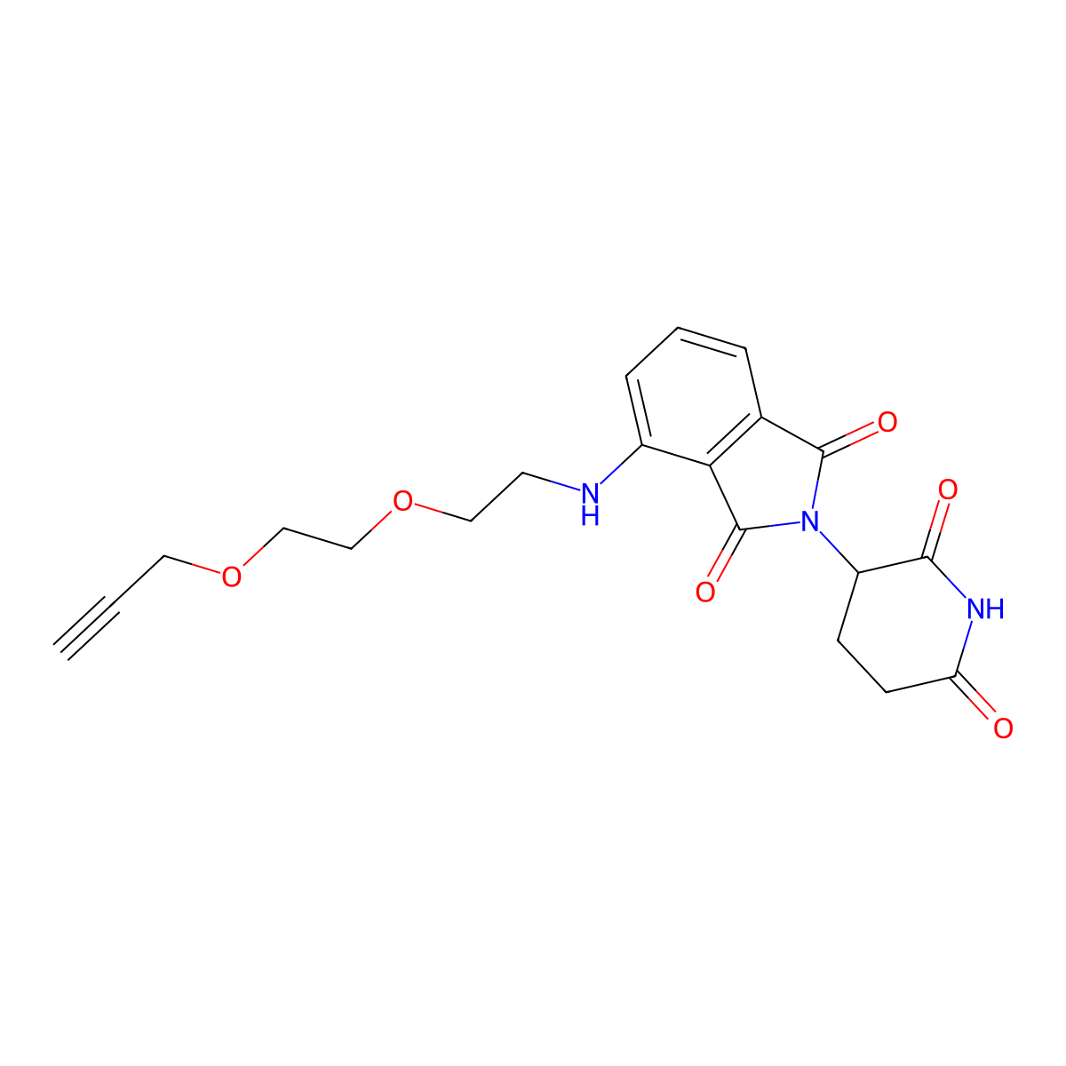Pomalidomide-PEG2-Propargyl molecular structure, CAS 2138439-56-0