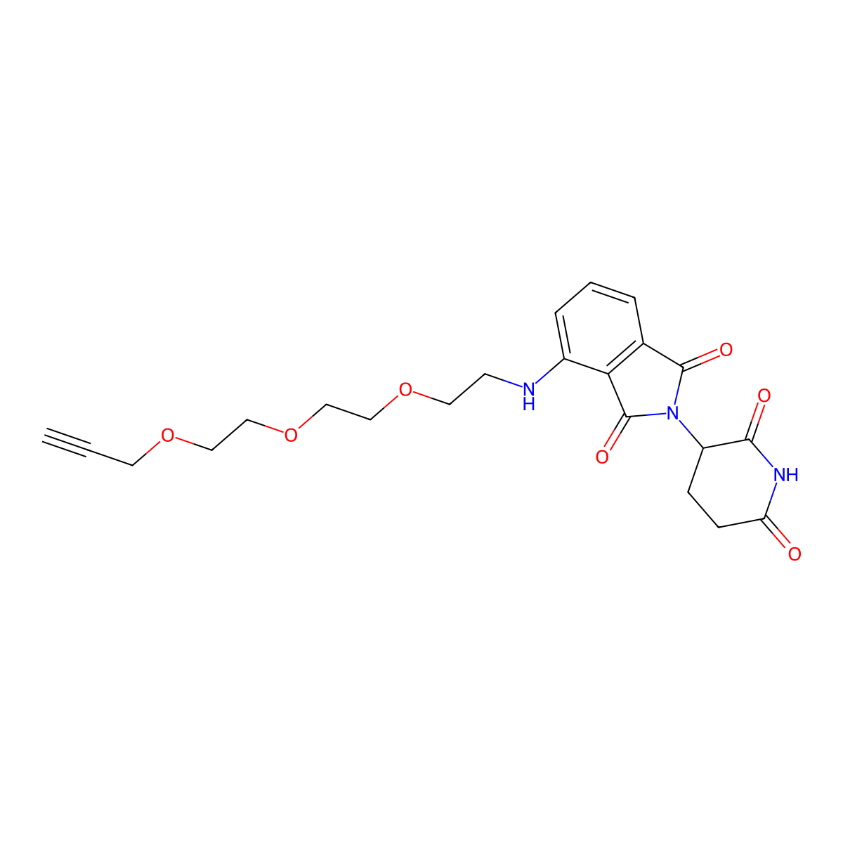 Pomalidomide-PEG3-propargyl molecular structure, CAS 2138439-57-1