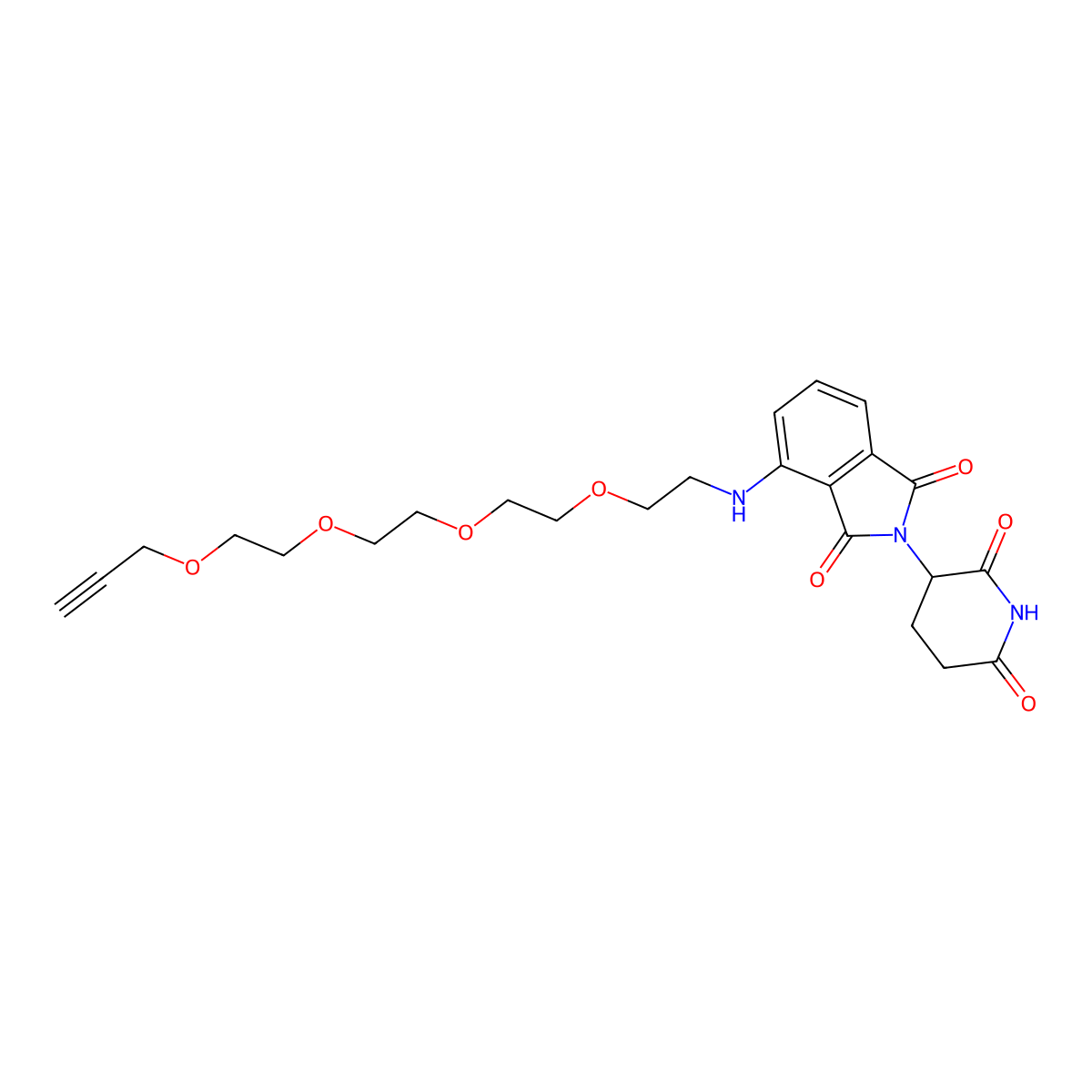 Pomalidomide-PEG4-propargyl molecular structure, CAS 2138439-58-2