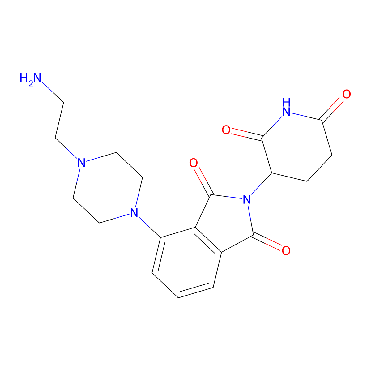 4-[4-(2-aminoethyl)piperazin-1-yl]-2-(2,6-dioxopiperidin-3-yl)-2,3-dihydro-1H-isoindole-1,3-dione molecular structure, CAS 2138440-52-3
