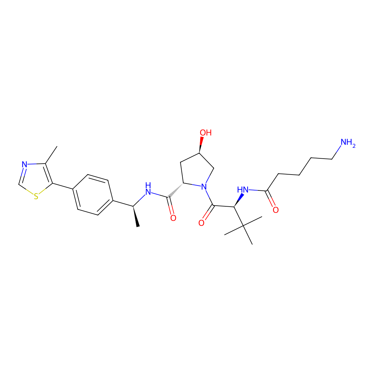 (S,R,S)-AHPC-Me-C4-NH2, HCl salt molecular structure, CAS 2138440-53-4
