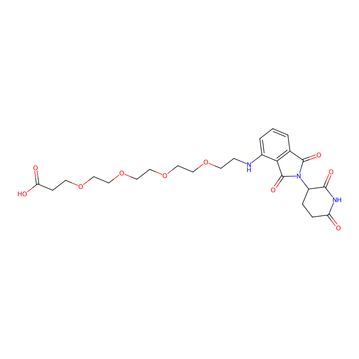 Pomalidomide-PEG4-COOH molecular structure, CAS 2138440-81-8