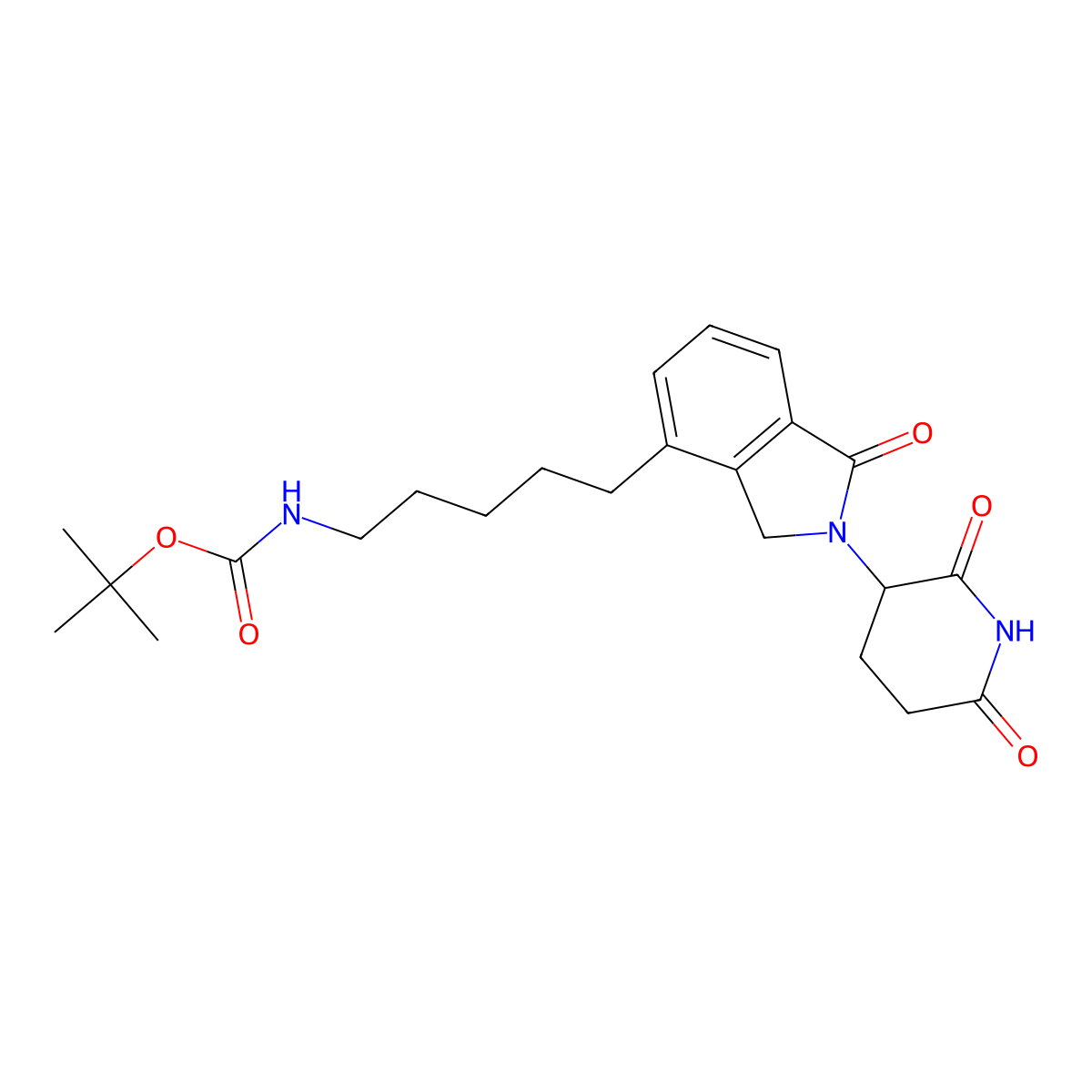 Lenalidomide-C5-amido-Boc molecular structure, CAS 2138441-25-3