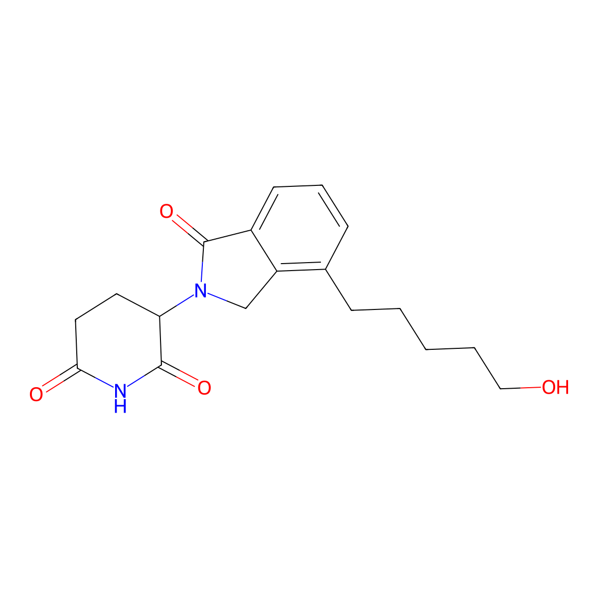 Phthalimidinoglutarimide-C5-OH molecular structure, CAS 2138441-34-4