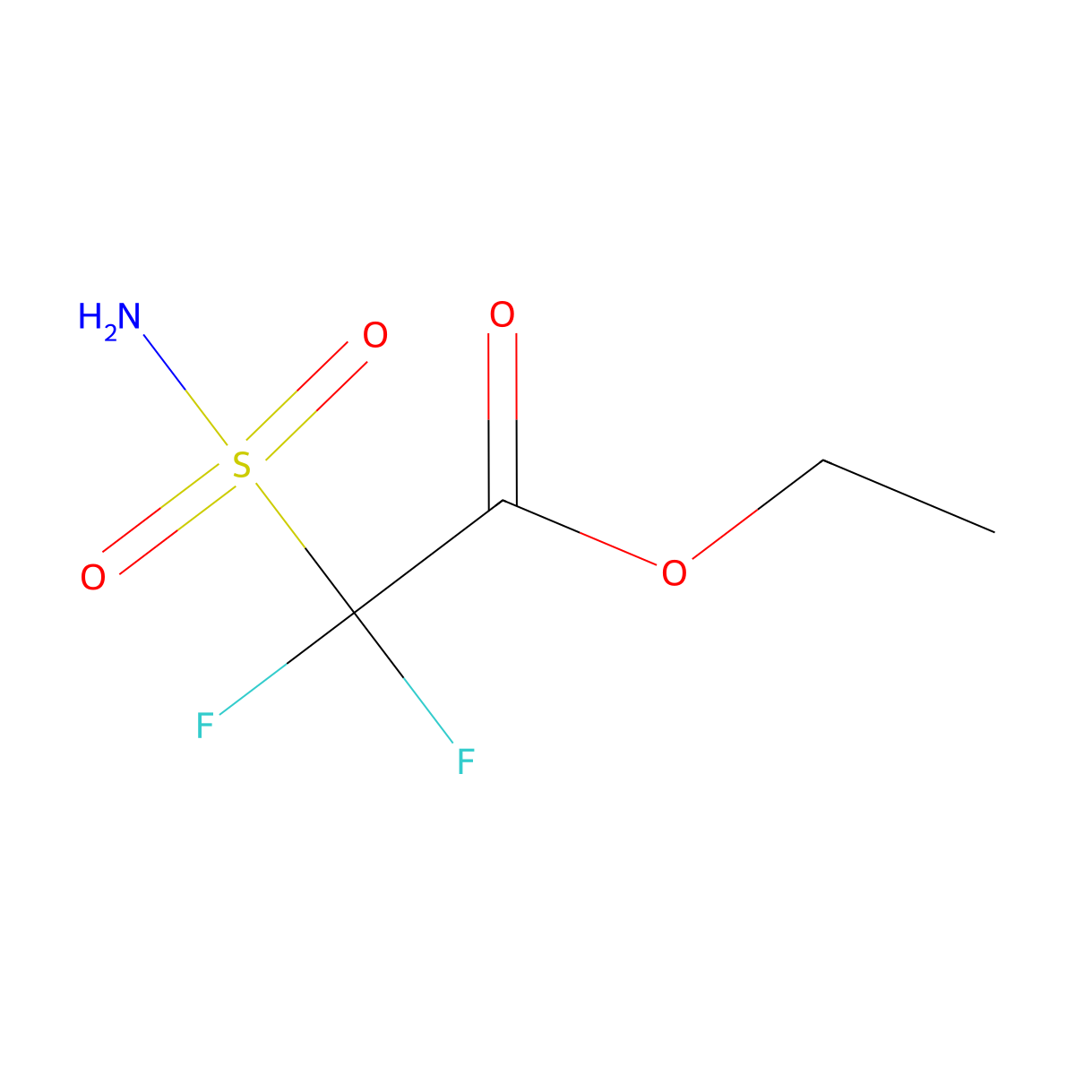 Ethyl 2,2-difluoro-2-sulfamoylacetate molecular structure, CAS 2138463-38-2