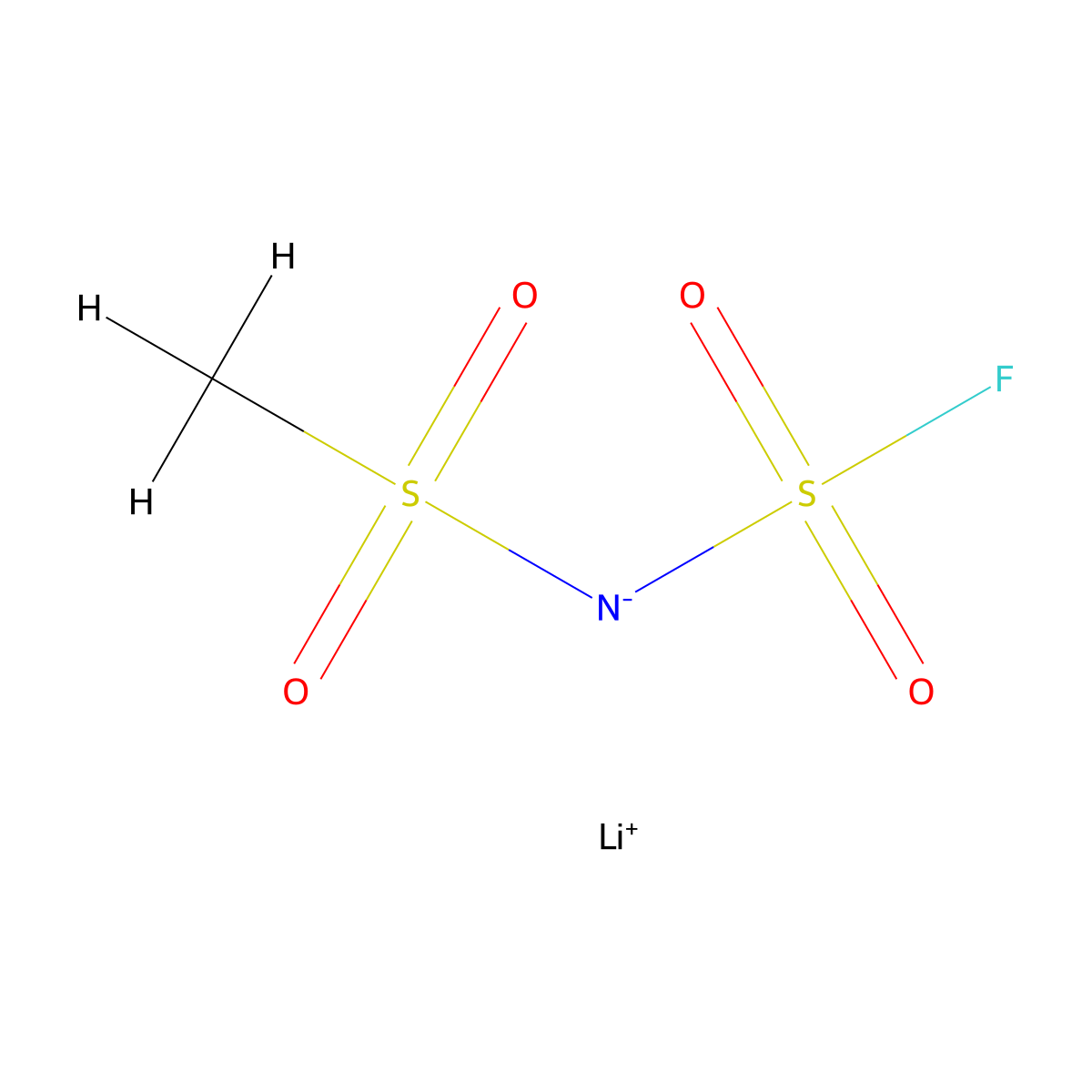 Lithium (fluorosulfonyl)(methylsulfonyl)amide molecular structure, CAS 2138472-69-0