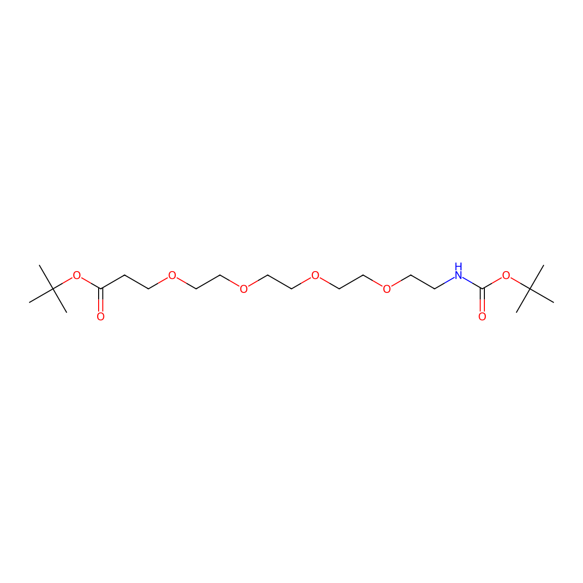 Boc-NH-PEG4-C2-Boc molecular structure, CAS 2138484-13-4