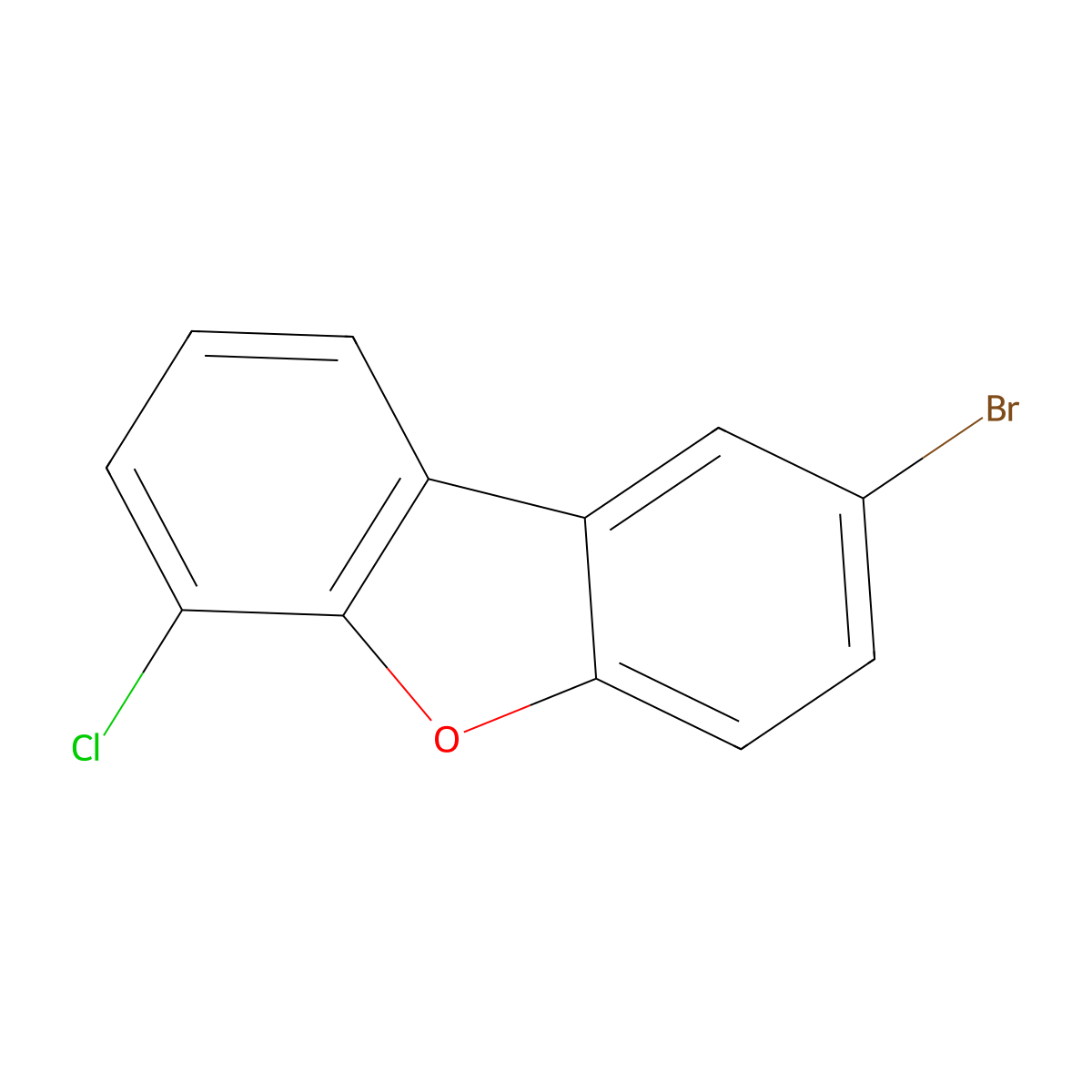 2-Bromo-6-chlorodibenzo[b,d]furan molecular structure, CAS 2138490-84-1