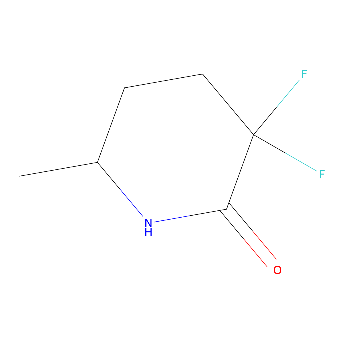 3,3-Difluoro-6-methylpiperidin-2-one molecular structure, CAS 2138510-27-5