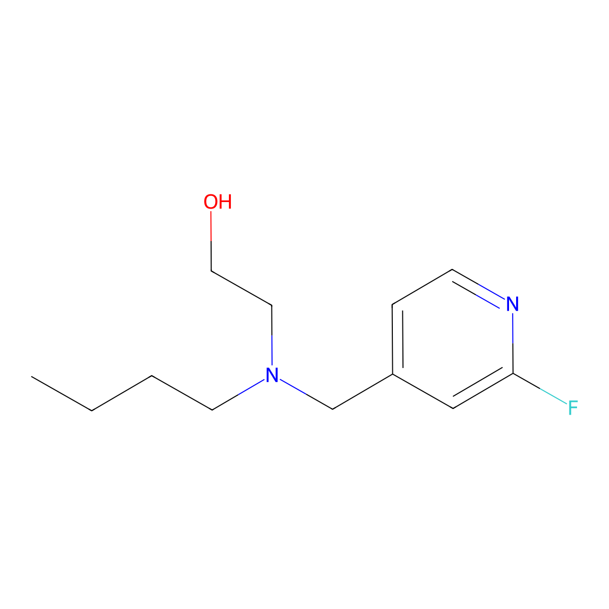 2-{Butyl[(2-fluoropyridin-4-yl)methyl]amino}ethan-1-ol molecular structure, CAS 2138511-76-7