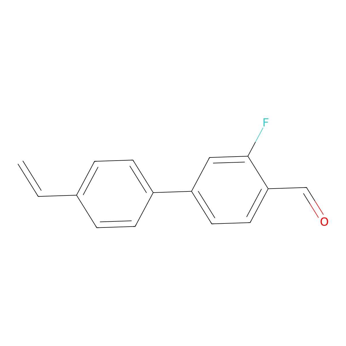 4-(4-Ethenylphenyl)-2-fluorobenzaldehyde molecular structure, CAS 2138512-32-8