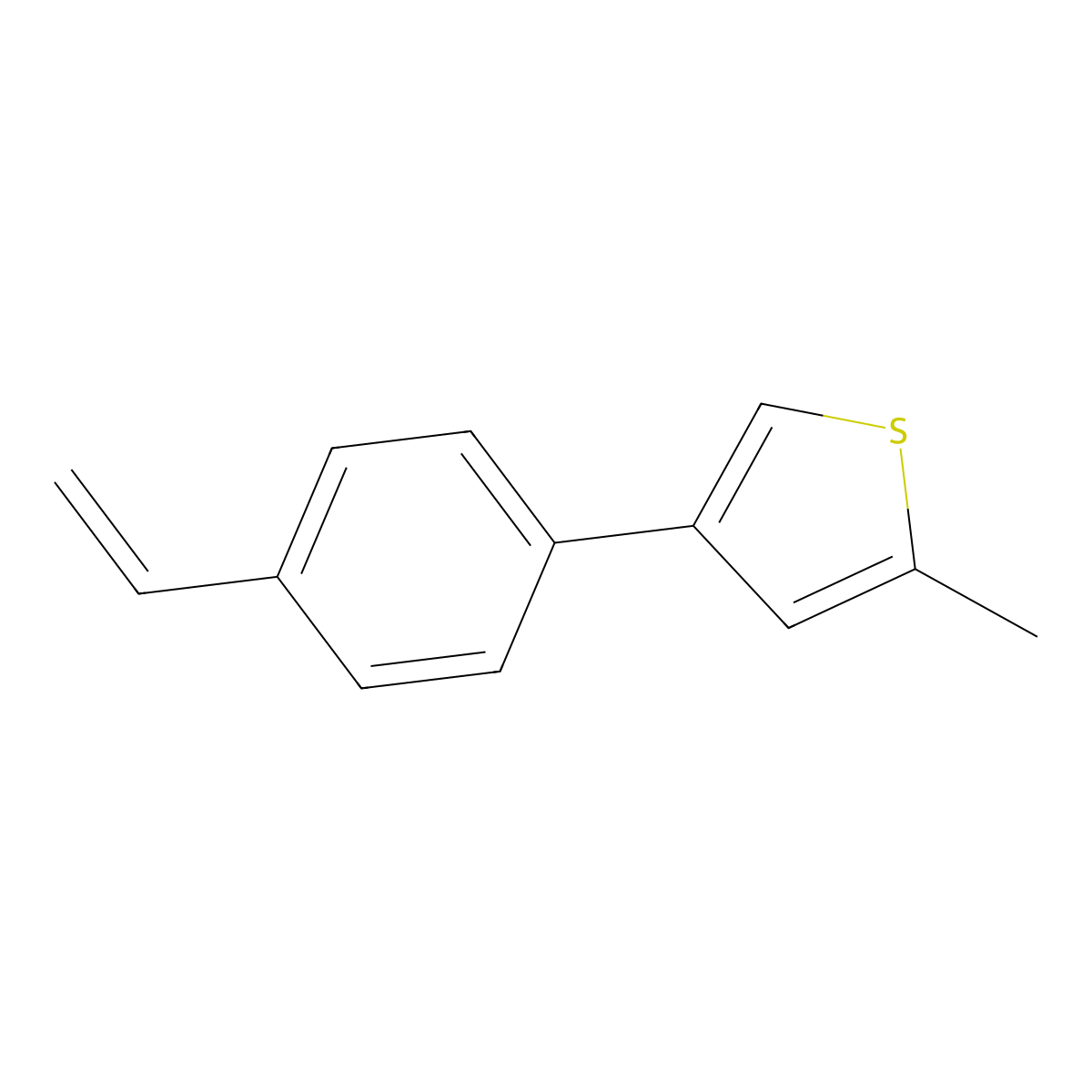4-(4-Ethenylphenyl)-2-methylthiophene molecular structure, CAS 2138512-55-5